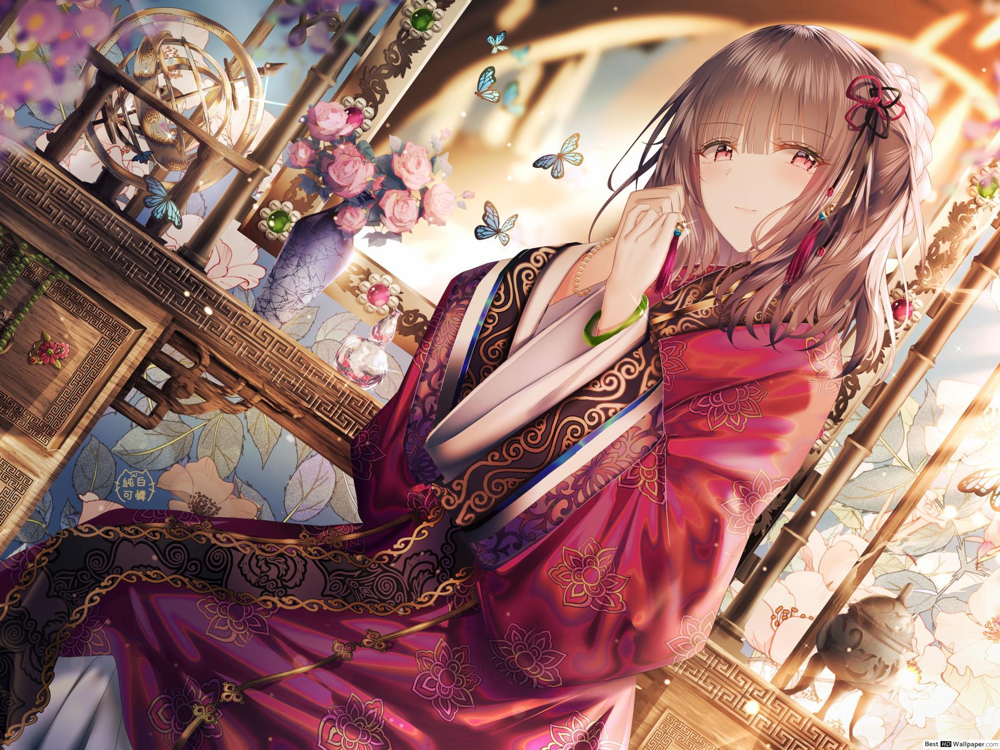 2048x1536 Anime Girl China Wallpaper