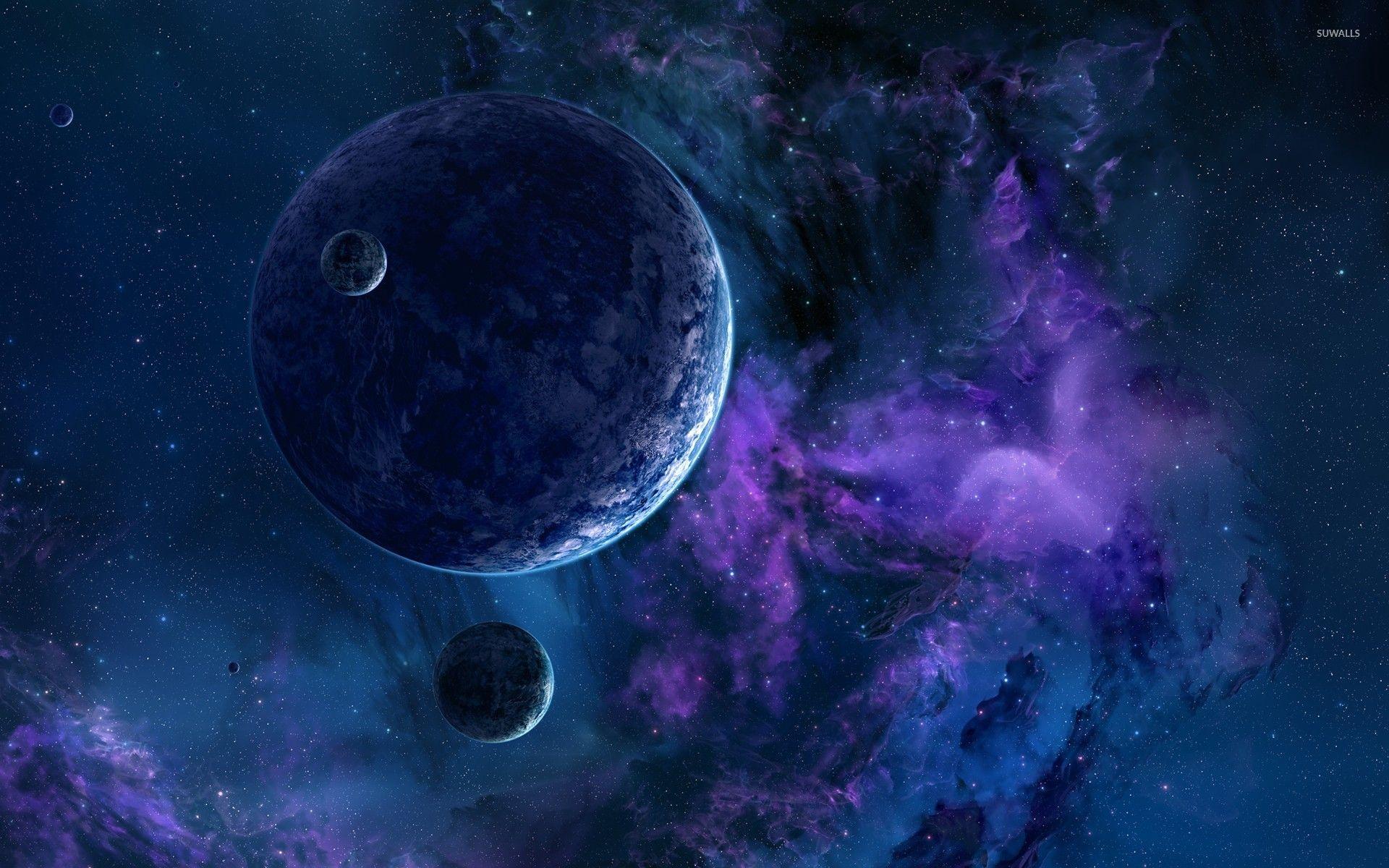 1920x1200 Hình nền thiên hà tím - Hình nền không gian