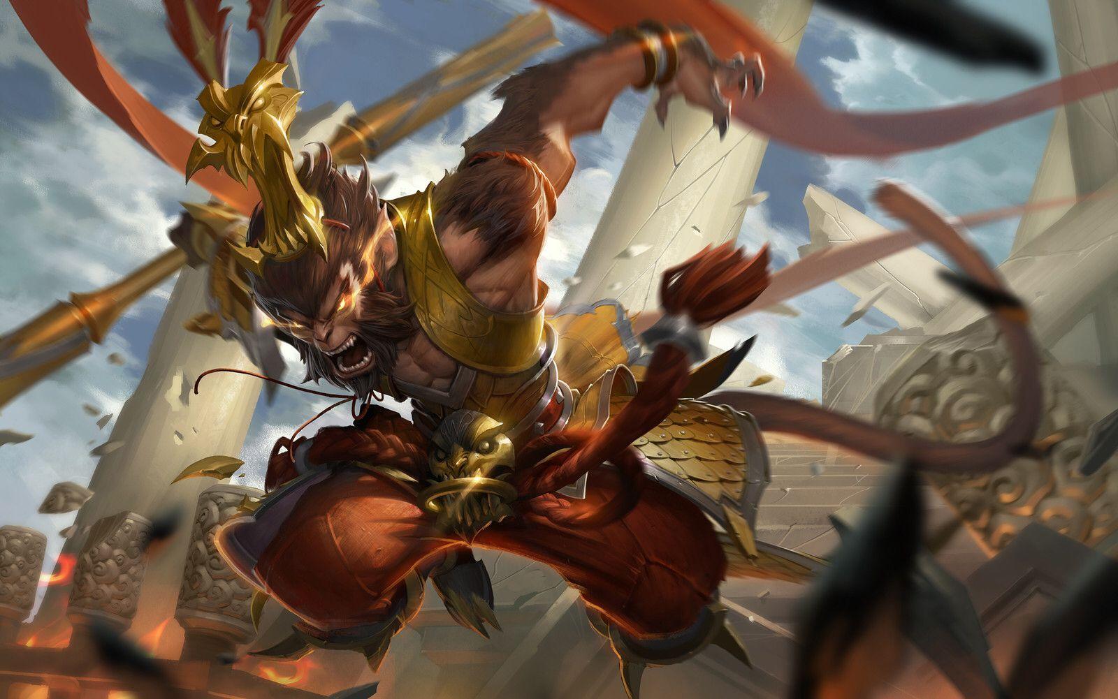 1600x1001 SUN WUKONG, jojo vậy.  Tôn Ngộ Không, Liên minh huyền thoại, Hình nền huyền thoại di động https://wallpaperaccess.com/full/4398912.jpg