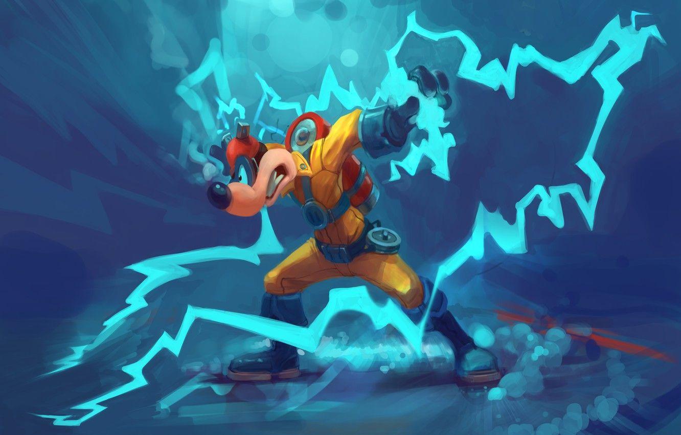 1332x850 Wallpaper lightning, costume, villain, Darkwing Duck, Black Cloak, Megavolt, battery, Megavolt image for desktop, section фильмы