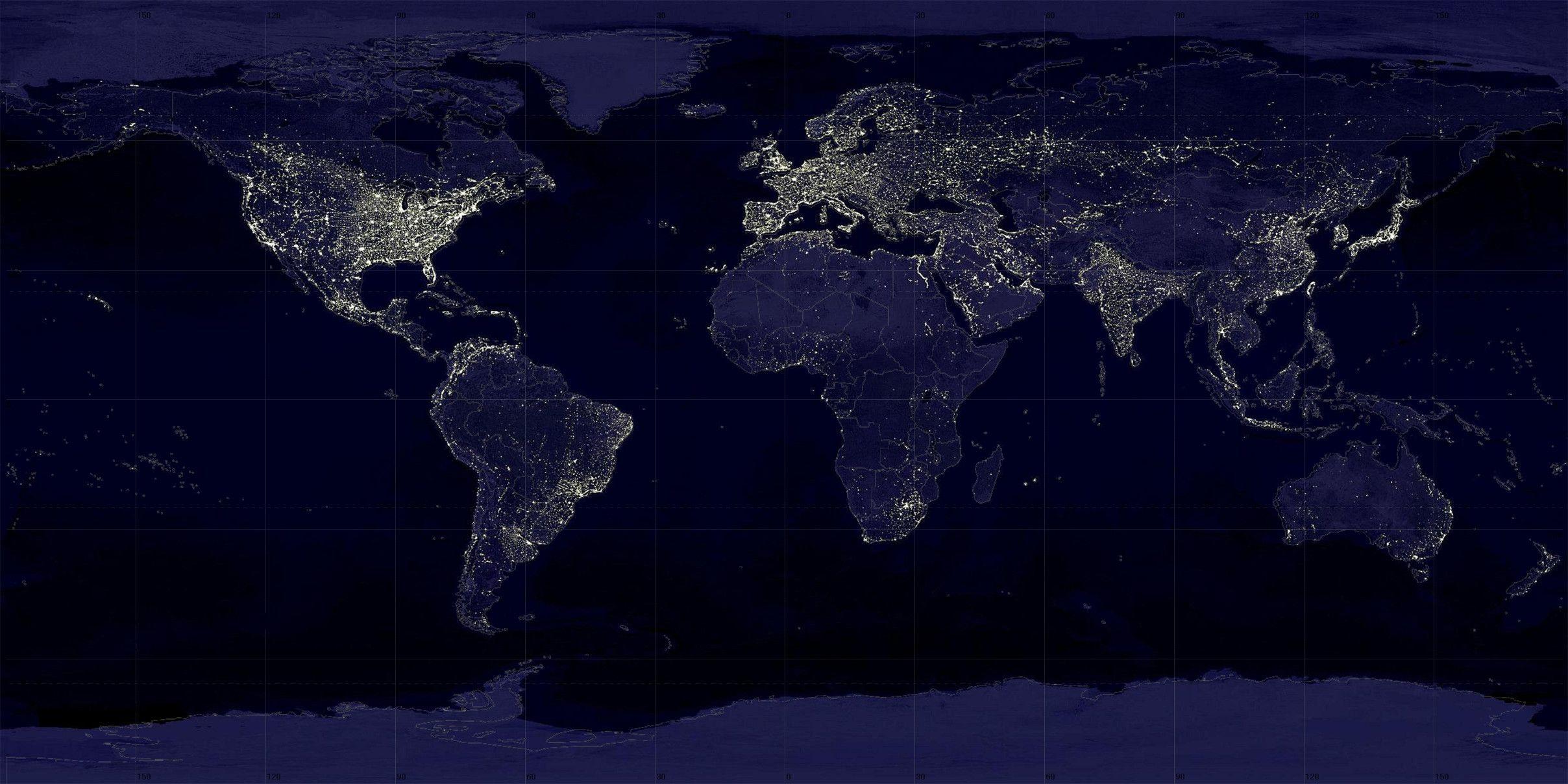2416x1208 World Map Background
