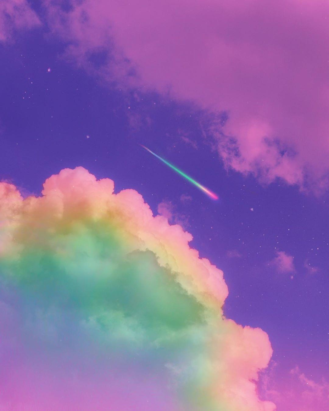1080x1350 YOUNIVERCE☾ on Instagram: “rainbowstar✧. . photography☽ youniverce •. #youniverce #artwork #vi. Rainbow wallpaper, Rainbow aesthetic, Cute wallpaper background