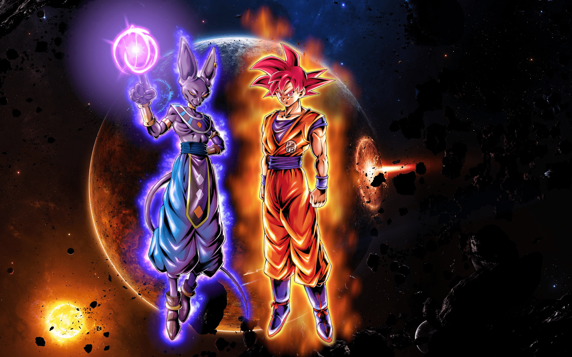 1920x1200 Beerus vs Goku Wallpaper