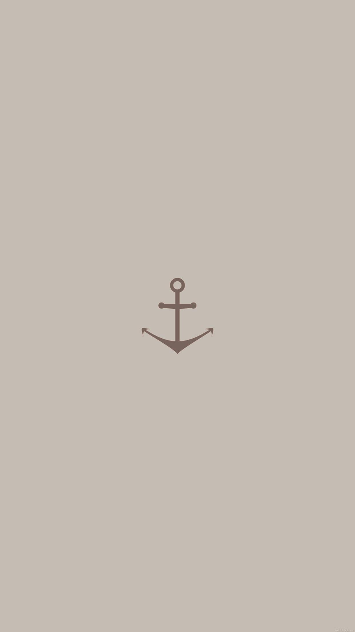 1242x2208 Minimal Sea Anchor Logo Red Art