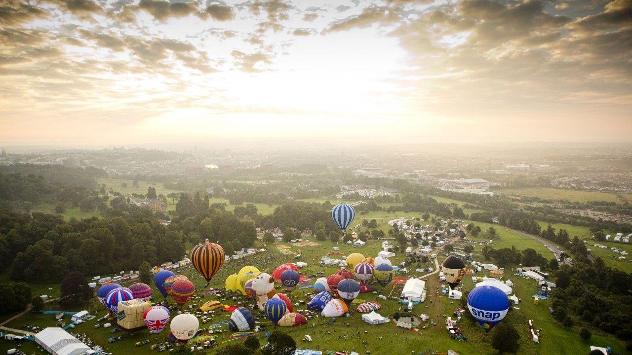 1280x720 Wallpaper Albuquerque International Balloon Fiesta, New Mexico, USA, event, sky, clouds, balloons, Holidays