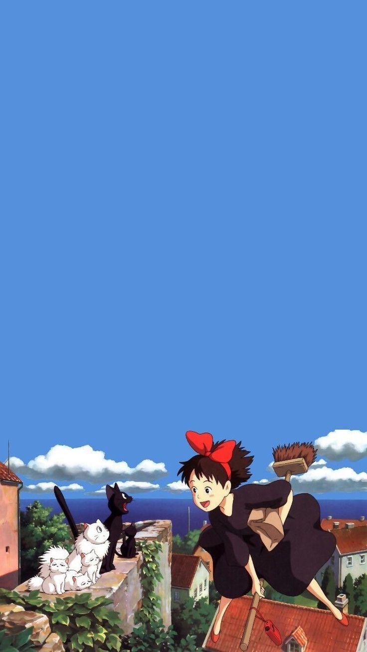 736x1309 Kiki&;s Delivery Service[02]iPhone Wallpaper. u.n.m - #Delivery #Disney #Kiki39s #Service. Animes wallpaper, Wallpaper animes, Filmes studio ghibli