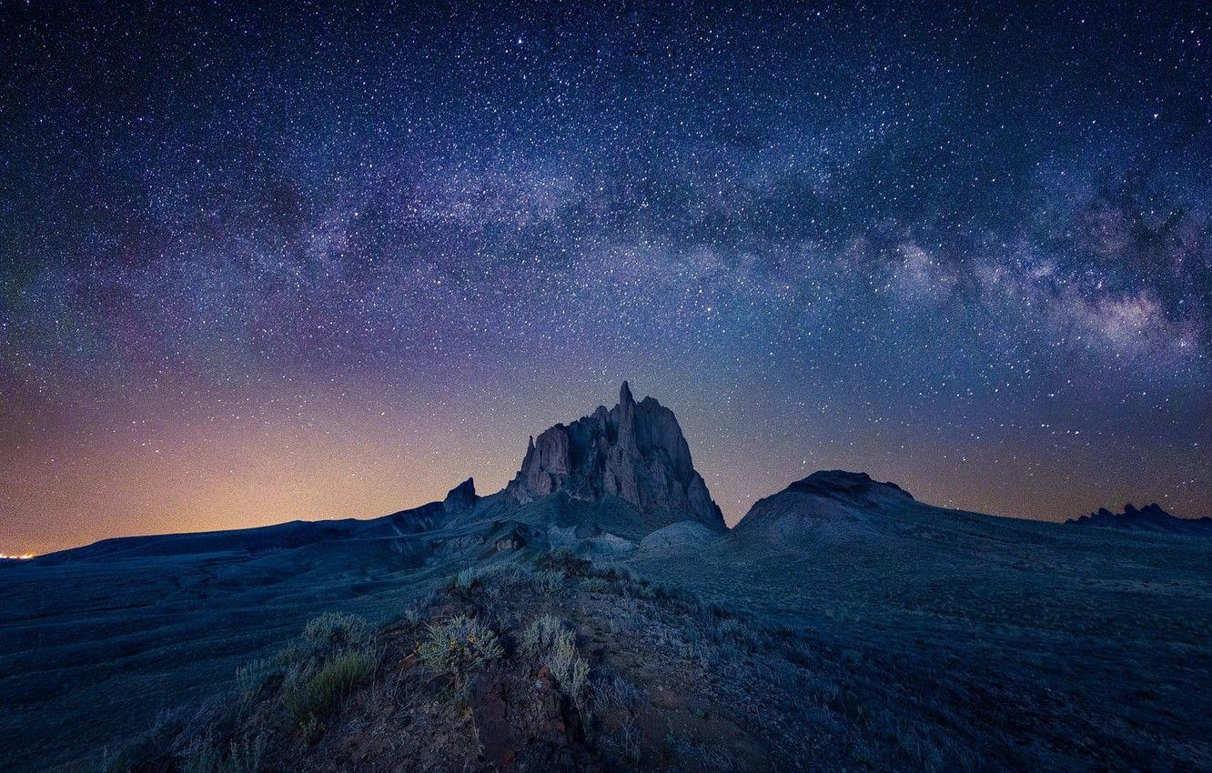1332x850 Wallpaper the sky, stars, rocks, photographer, New Mexico, New Mexico, Michael Zheng image for desktop, section природа