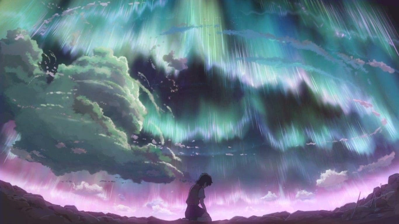 1366x768 #Makoto Shinkai, #anime, #Children Who Chase Lost Voices, wallpaper. Mocah.org HD Desktop Wallpaper