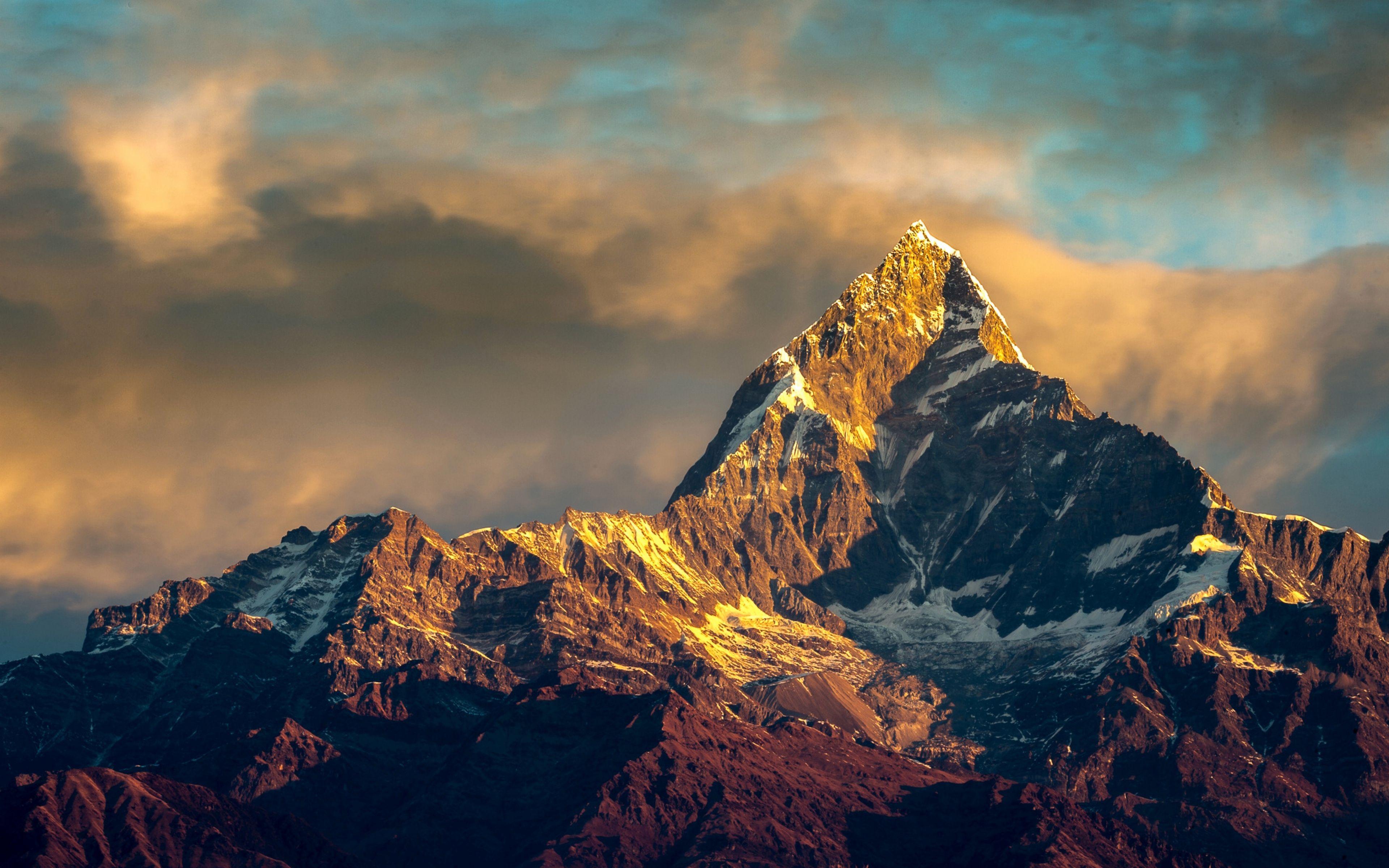 3840x2400 4k Mountain Wallpaper Lovely HD Background Annapurna Mountain Nepal Himalayas Range Sky Sunset Nature Wallpaper Of the Day of The Hudson