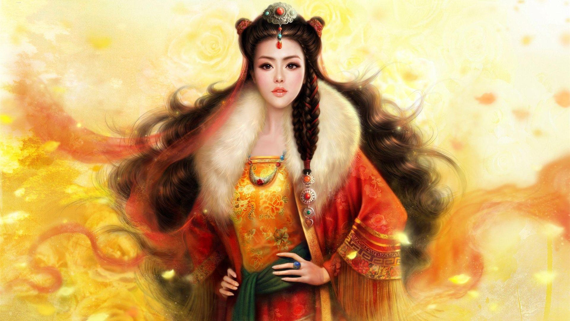1920x1080 Wallpaper Art fantasy martial arts girl 2560x1600 HD Picture, Image