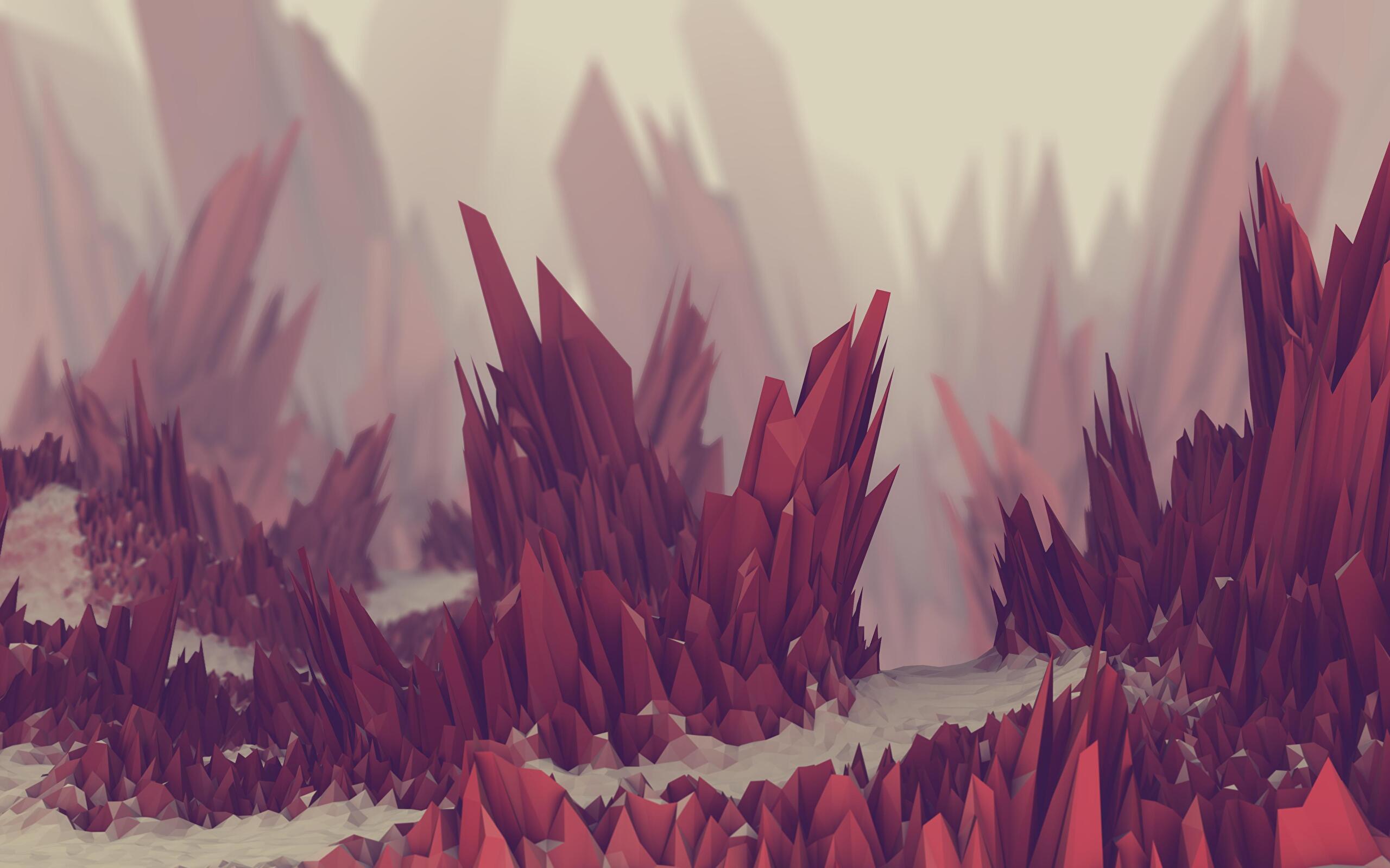 2560x1600 Low Poly Landscape