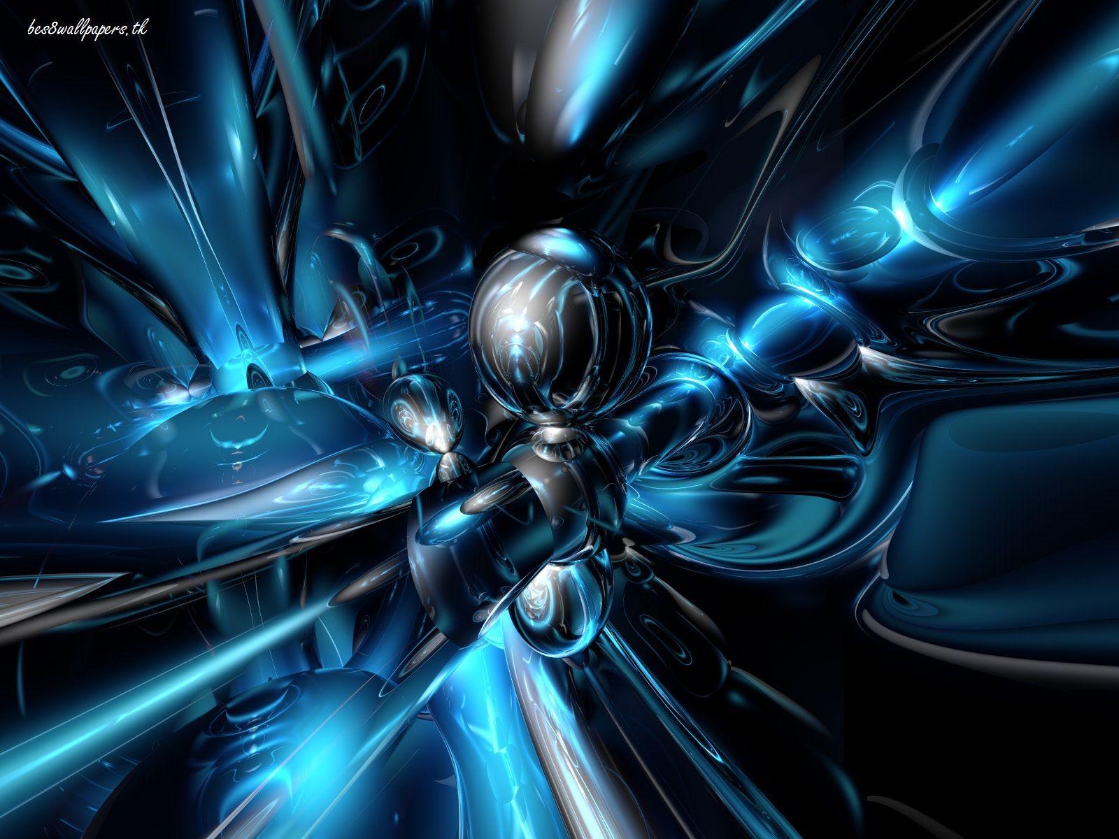 1600x1200 Bes8 Wallpaper: Blue Techno Abstract