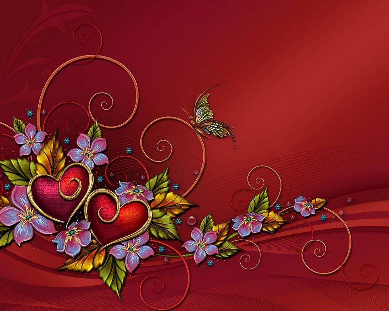 Hearts Flowers Wallpapers - Top Free Hearts Flowers Backgrounds ...