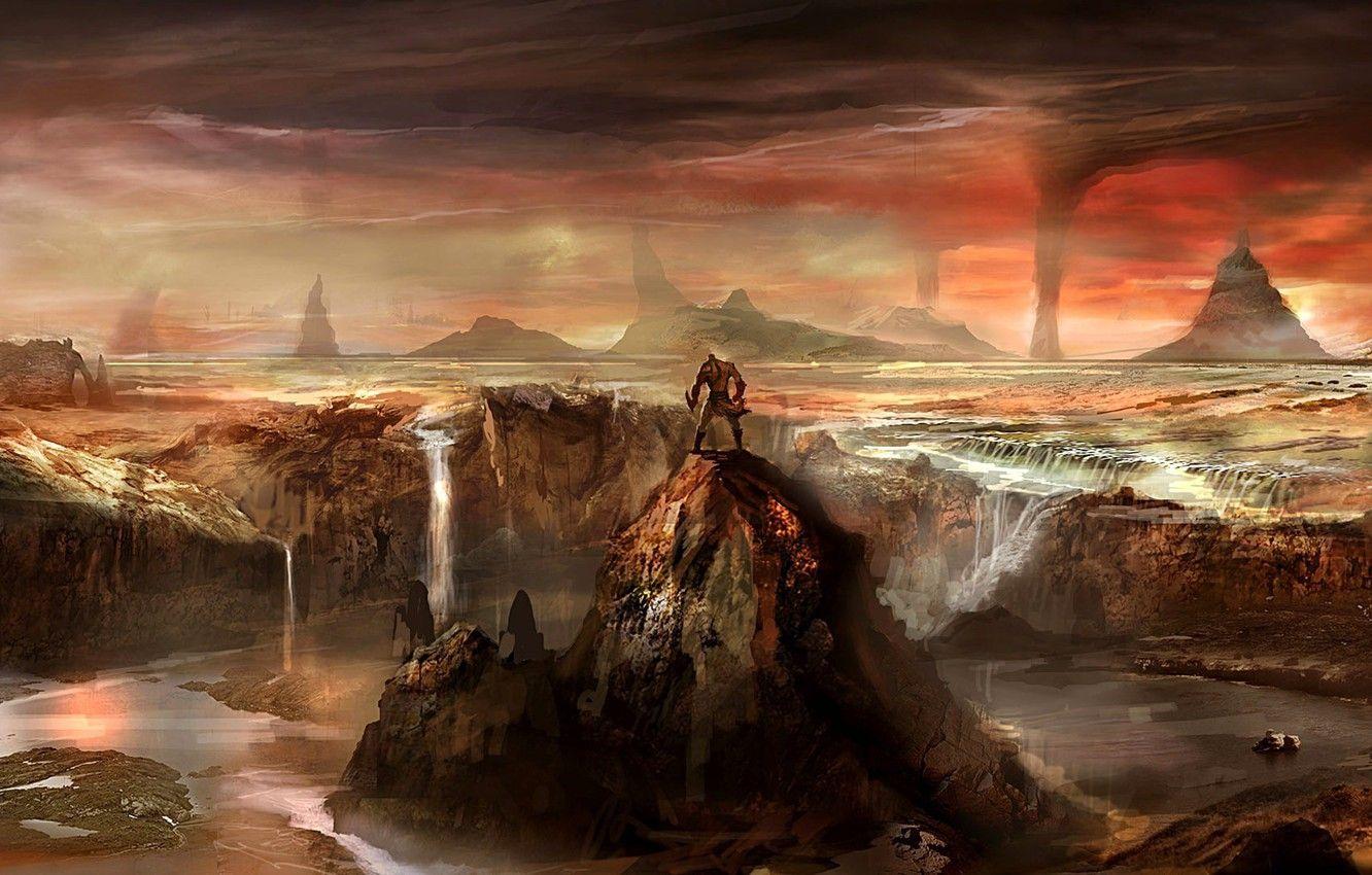 1332x850 Wallpaper game, Kratos, God of War, god, vegetation, demi god, GOW, god slayer, ghost of sparta, Tartarus image for desktop, section игры
