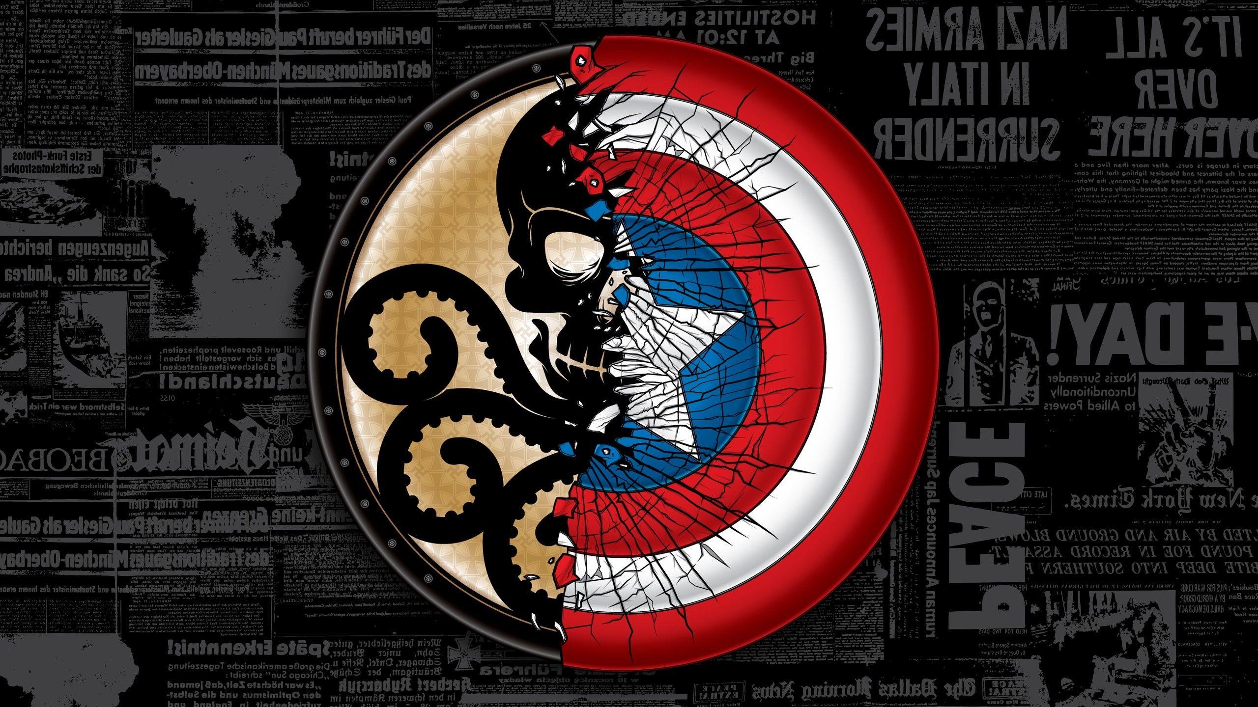 2560x1440 The Avengers, Captain America America Shield Hydra Wallpaper & Background Download