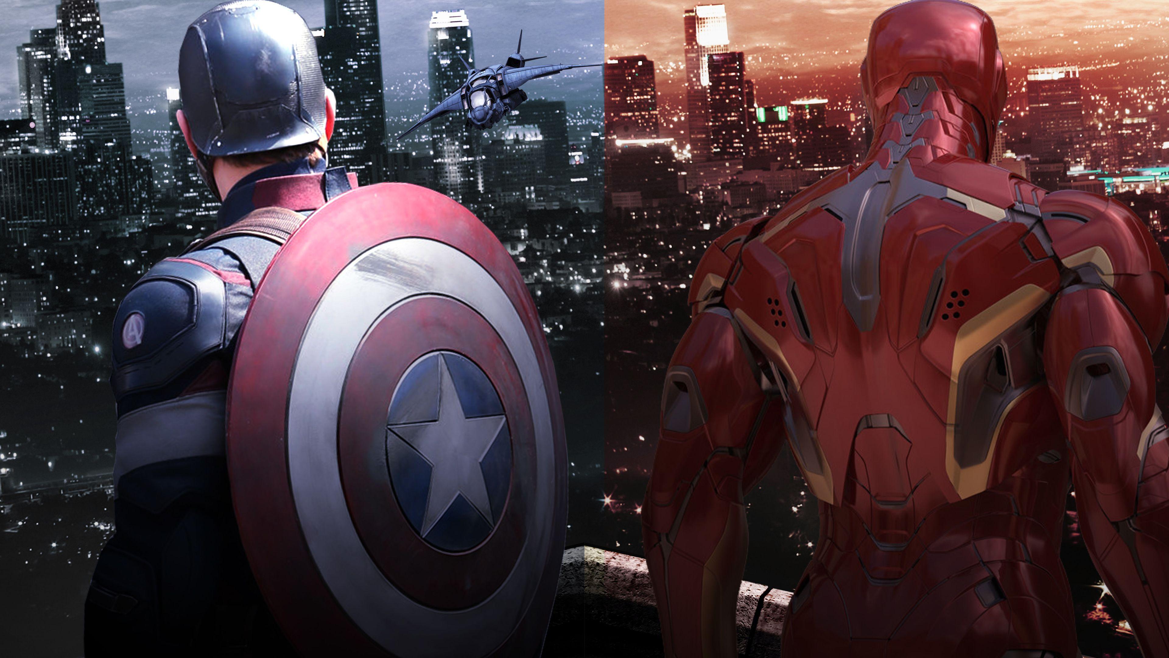 3840x2160 Wallpaper 4k Captain America Shield And Iron Man 4k Wallpaper, Artist Wallpaper, Artwork Wallpaper, Captain America Wallpaper, Hd Wallpaper, Iron Man Wallpaper, Shield Wallpaper, Superheroes Wallpaper