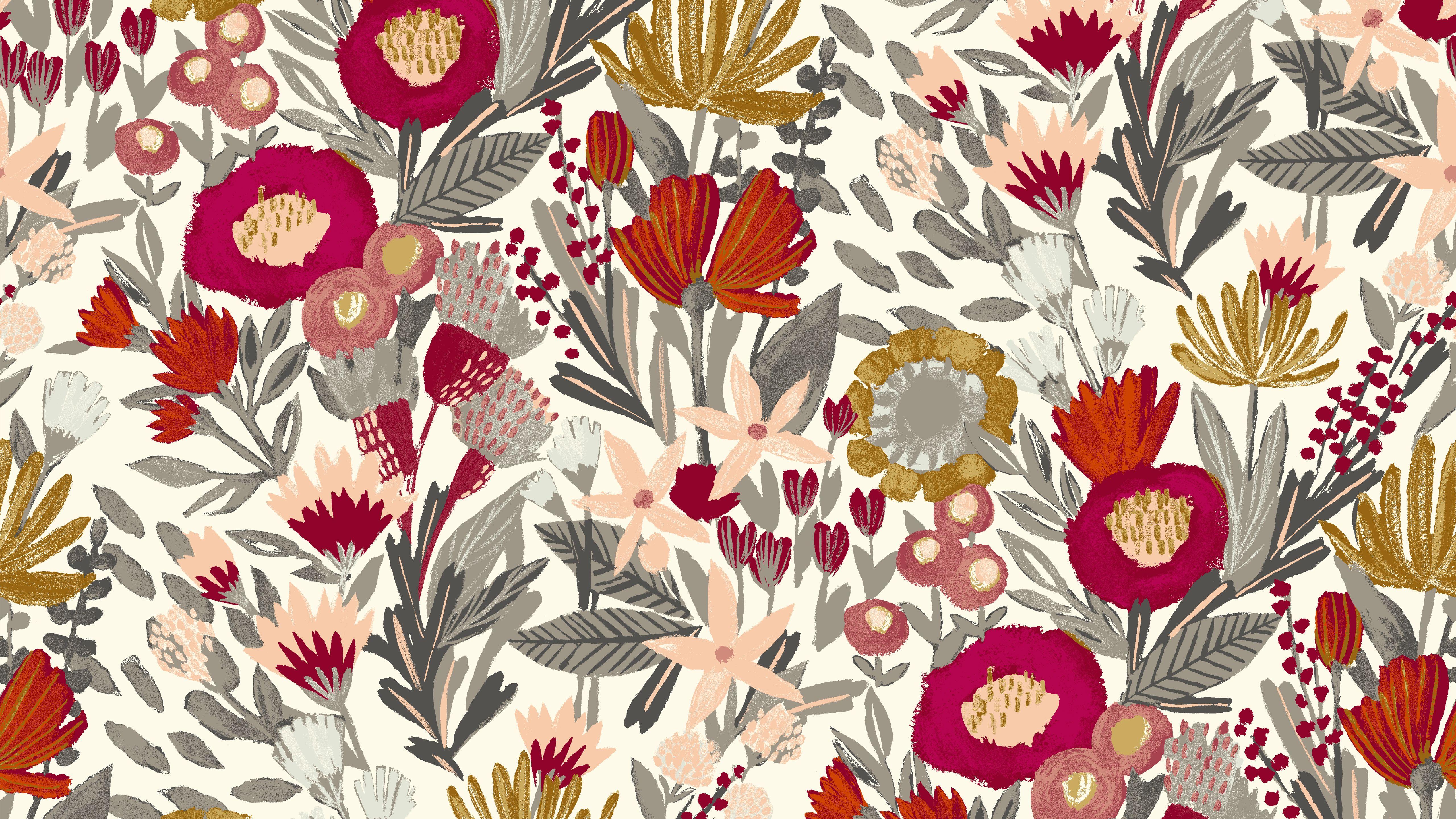 5120x2880 Floral Pattern Background for Desktop. Beautiful Widescreen Desktop Wallpaper, Desktop Wallpaper and Naruto Desktop Background