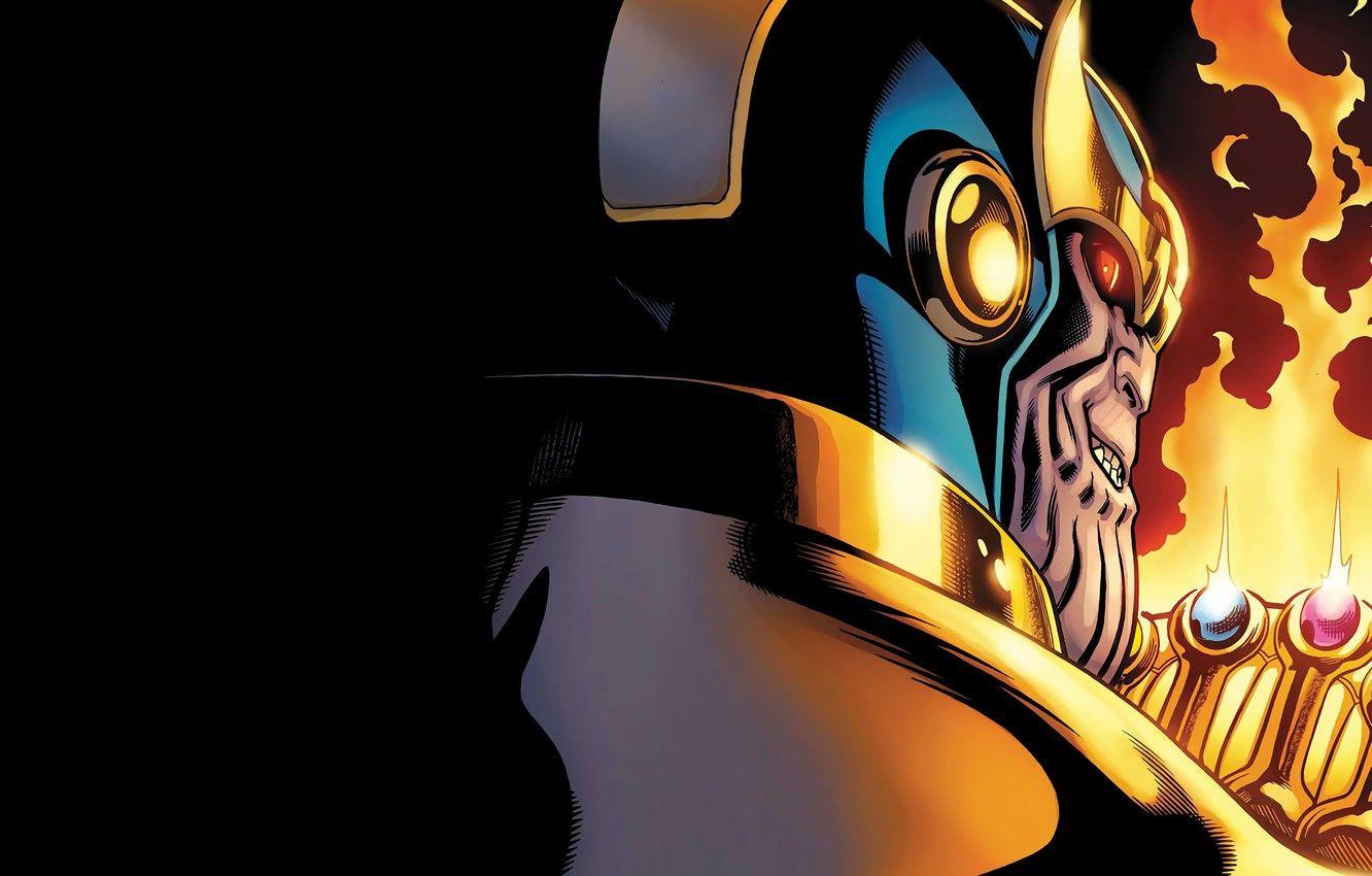 1332x850 Wallpaper Smile, Helmet, Comic, Smile, Marvel, Villain, Comics, Marvel, Comics, Thanos, Thanos, Supervillain, Villain, Supervillain, The Gauntlet Of Infinity, Infinity Gauntlet image for desktop, section фантастика