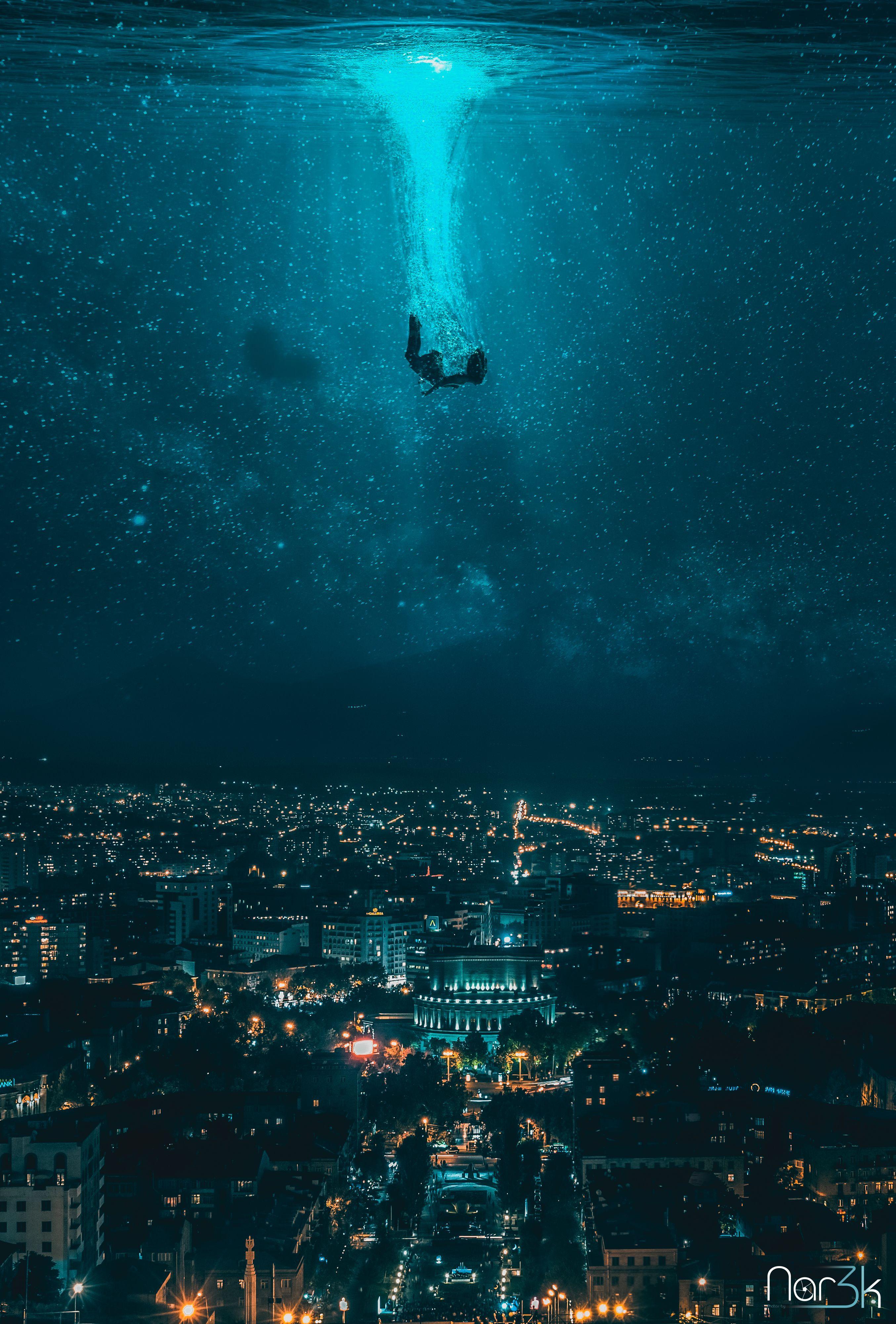 2709x4001 Drowning Girl from the skies into the Yerevan City. Photo and video, Instagram photo, Anime places