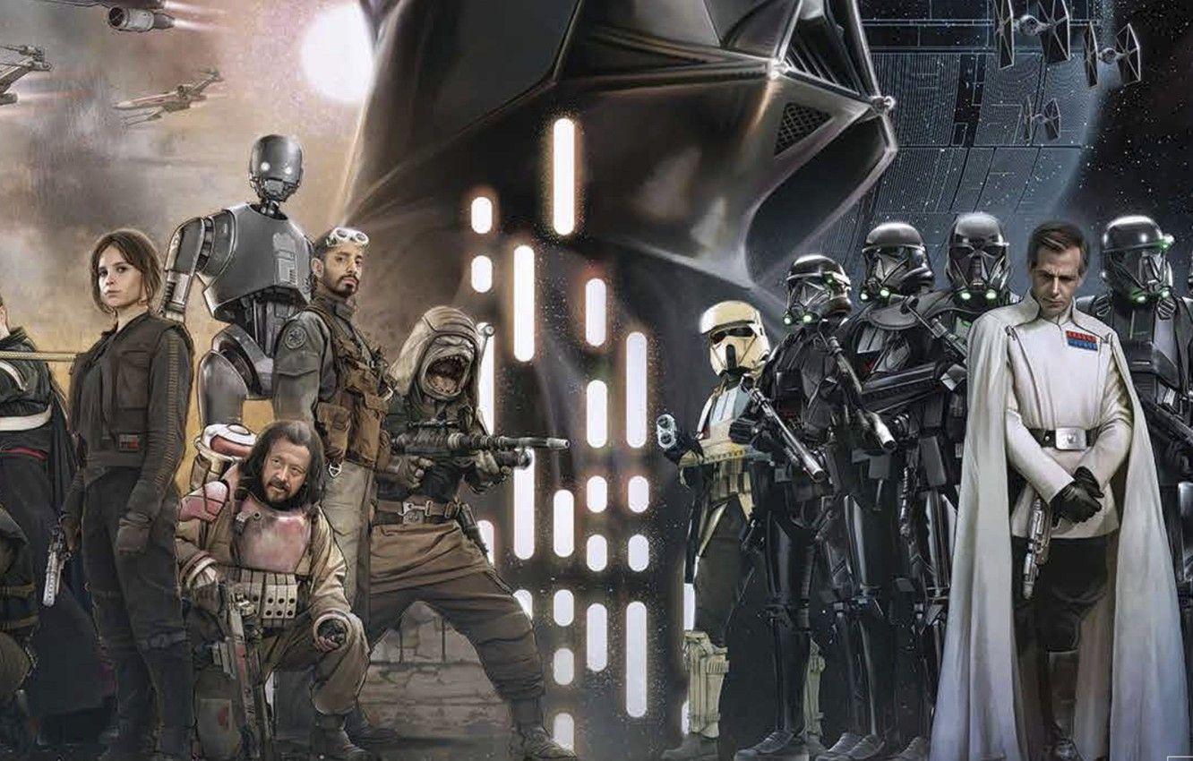 1332x850 Wallpaper cinema, Star Wars, Darth Vader, robot, man, movie, film, Stormtroopers, Death Star, blaster, Rogue One: A Star Wars Story, Galactic Empire, Death Troopers, SW, assault troops image for desktop, section фильмы