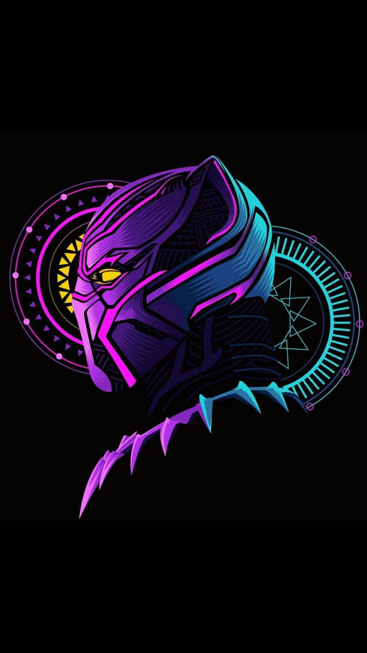 Neon Black Panther Marvel Wallpapers Top Free Neon Black Panther