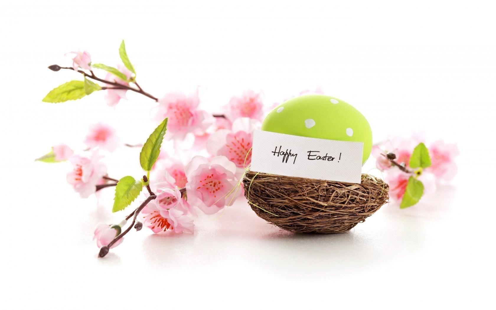 1680x1050 Happy Easter Spring Flowers Eggs HD desktop wallpaper : Widescreen : High Definition