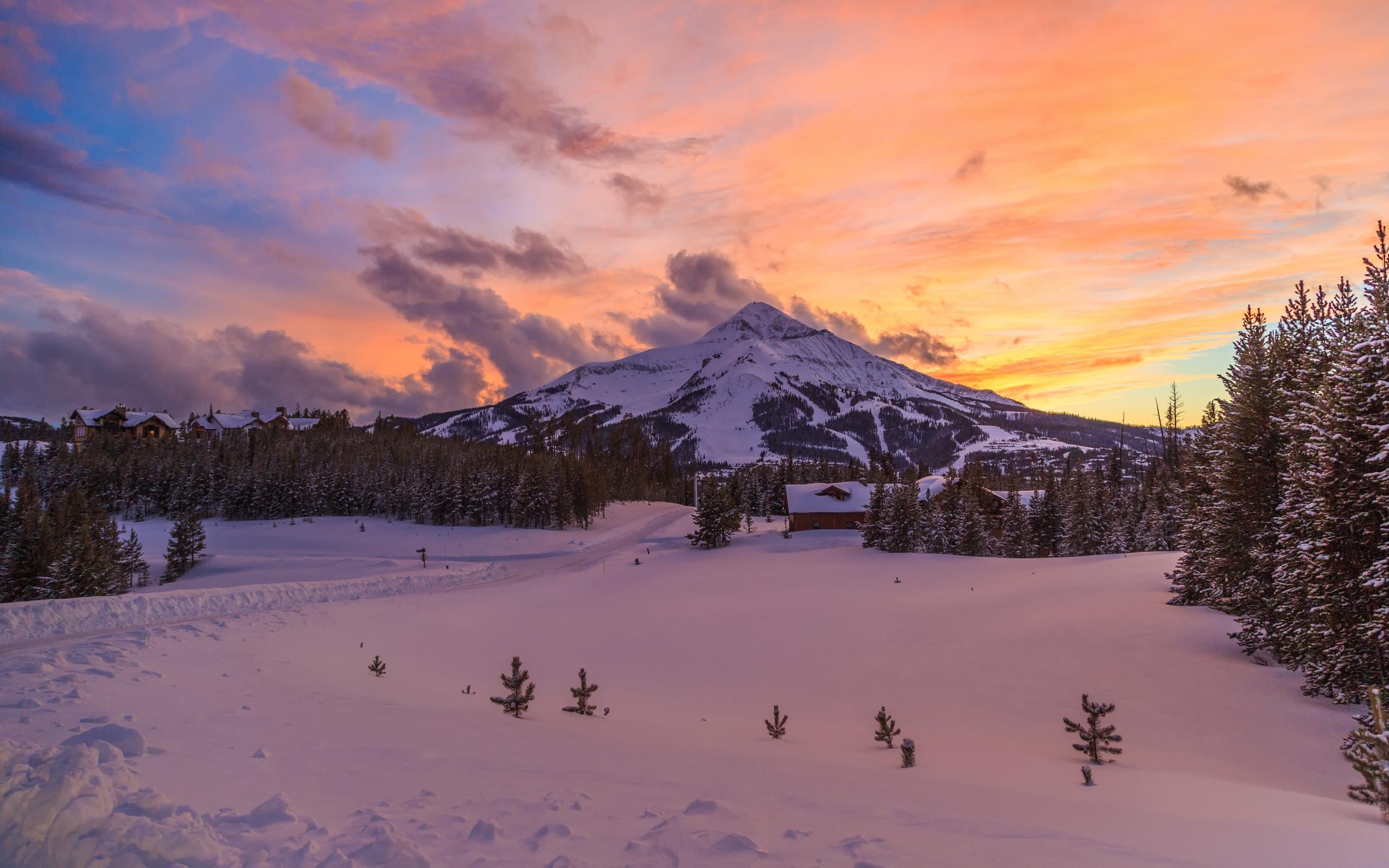 2560x1600 Montana Winter Wallpaper