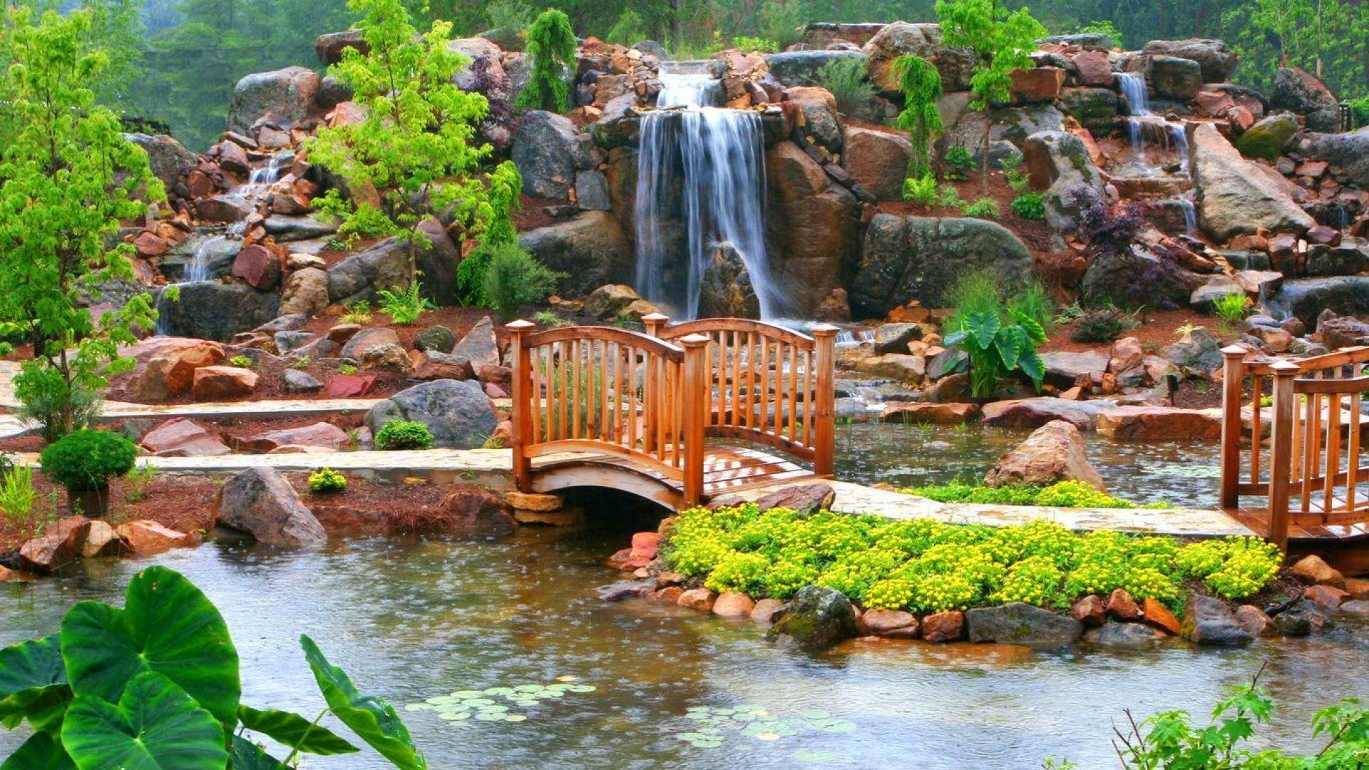 Garden Waterfall Wallpapers - Top Free Garden Waterfall Backgrounds ...