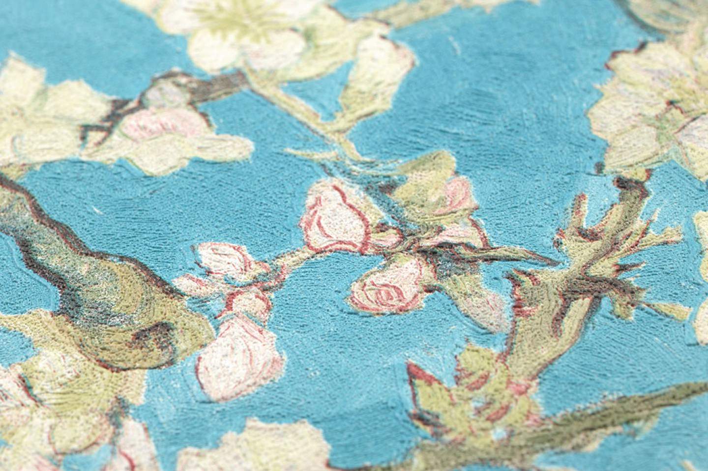1440x958 Wallpaper VanGogh Blossom Turquoise, Pale green, Brown red, Green