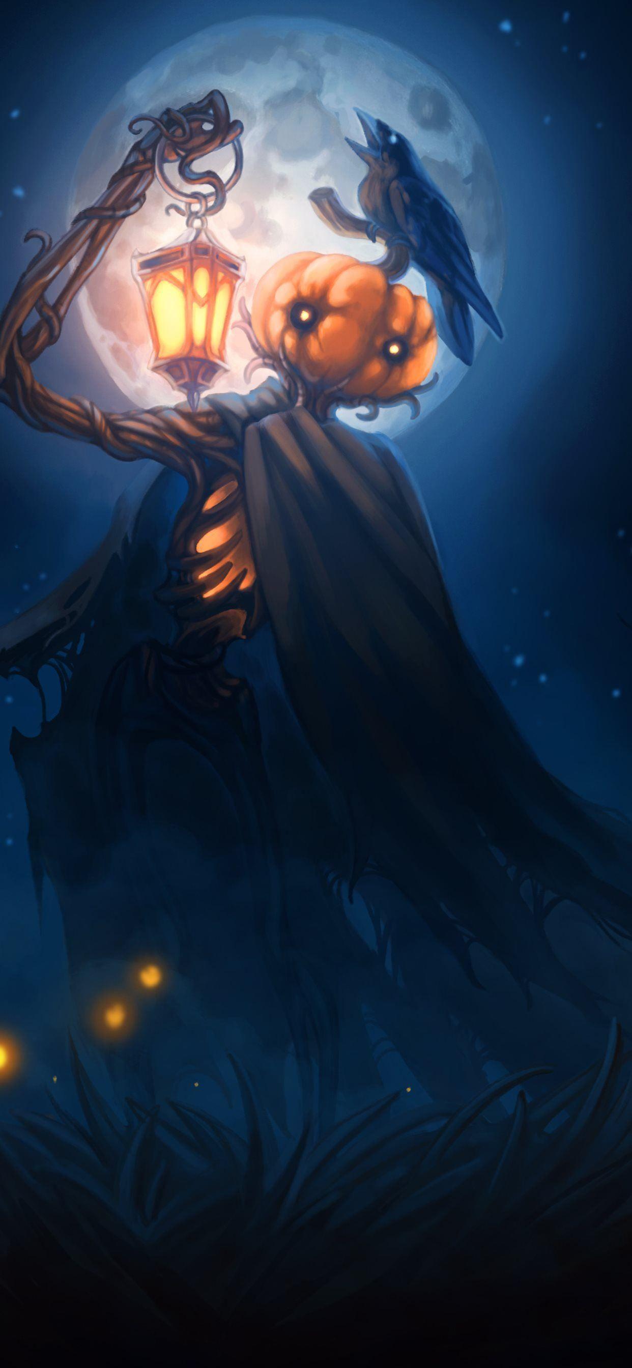 1242x2688 halloween 2018 digital art 4k iPhone X Wallpaper Free Download