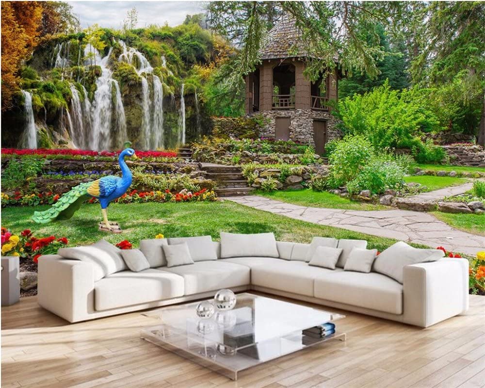 1000x800 Mbwlkj 3D Wallpaper Garden Landscape Waterfall Landscape Background Wall Living Room 200Cmx140Cm: Amazon.co.uk: DIY & Tools