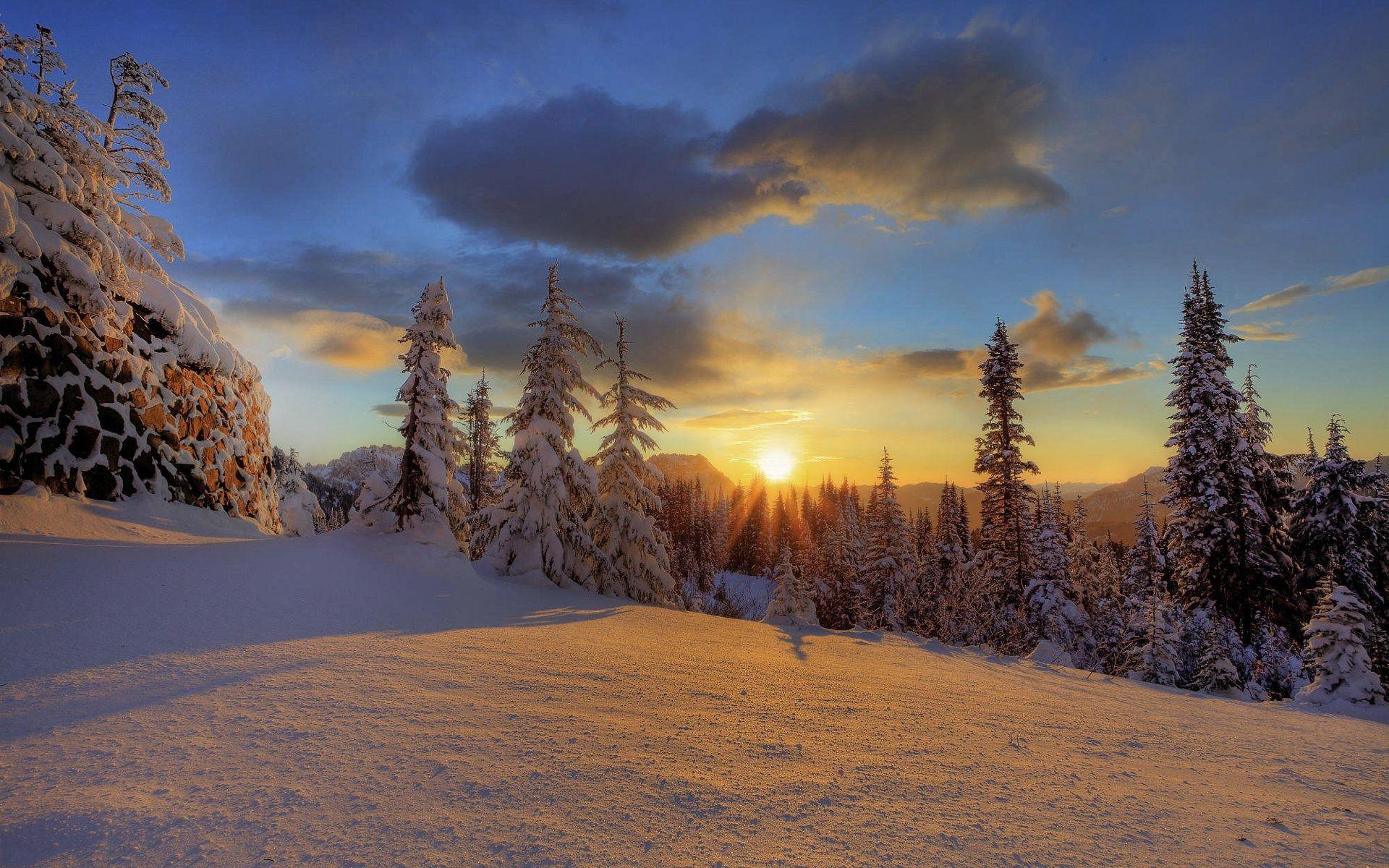 1920x1200 ALP97 Awesome Winter Sunset Background, Wallpaper