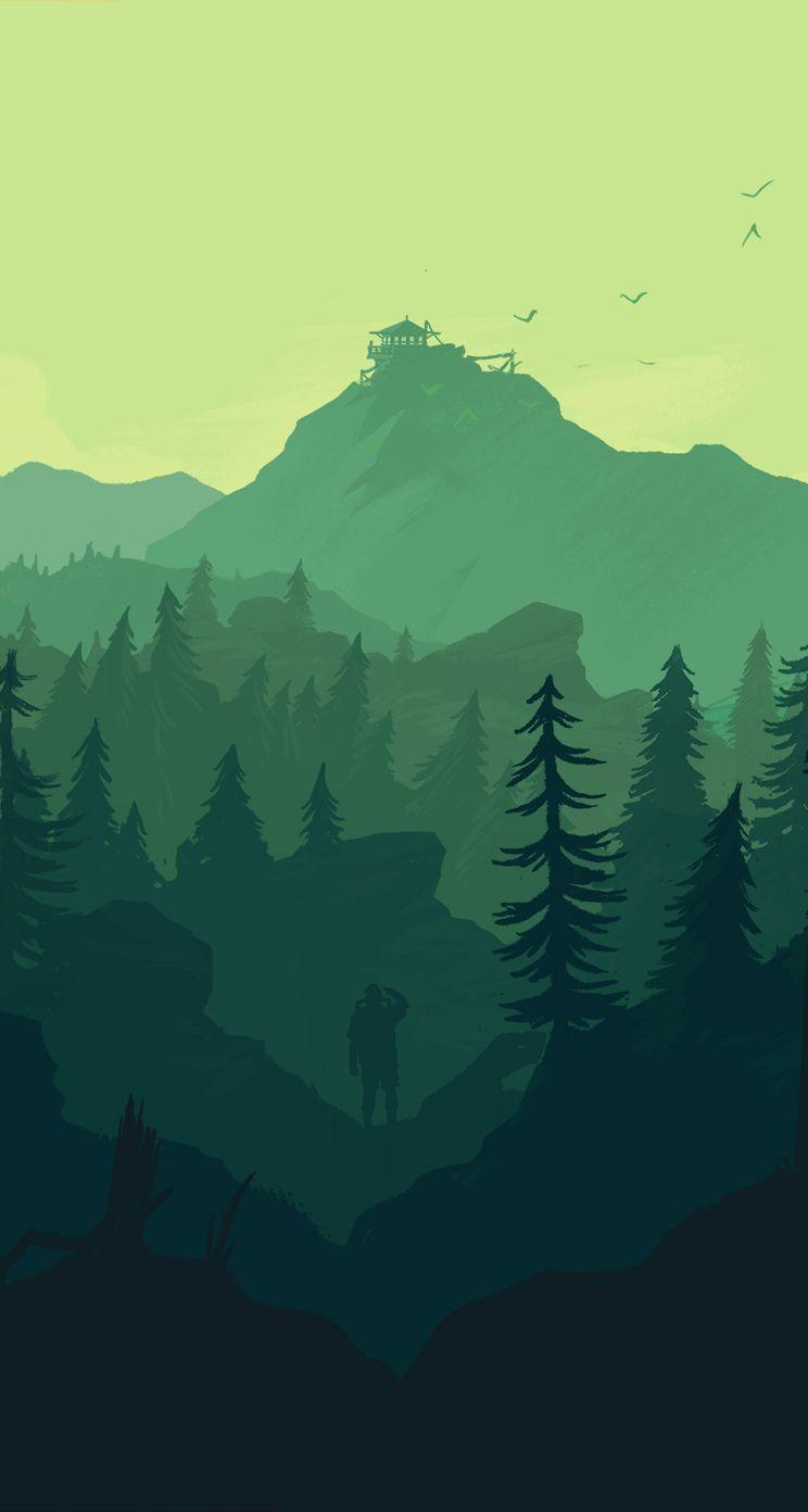 744x1392 iPhone Wallpaper. Landscape art, Landscape illustration, Digital painting