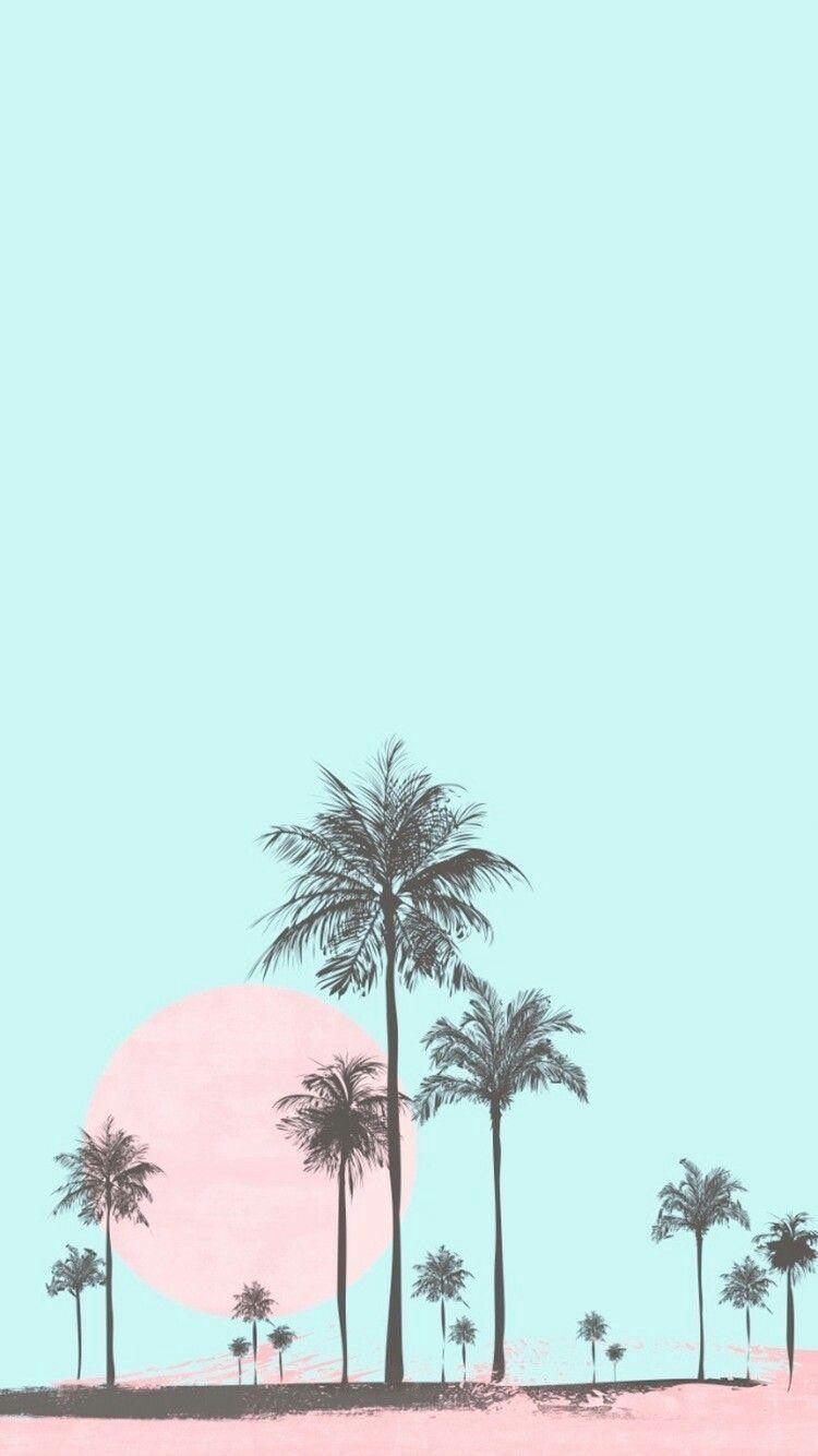 750x1334 iPhone and Android Wallpaper: Pastel Tropical Wallpaper for iPhone and Android. Fotografi abstrak, Latar belakang, Gambar pastel