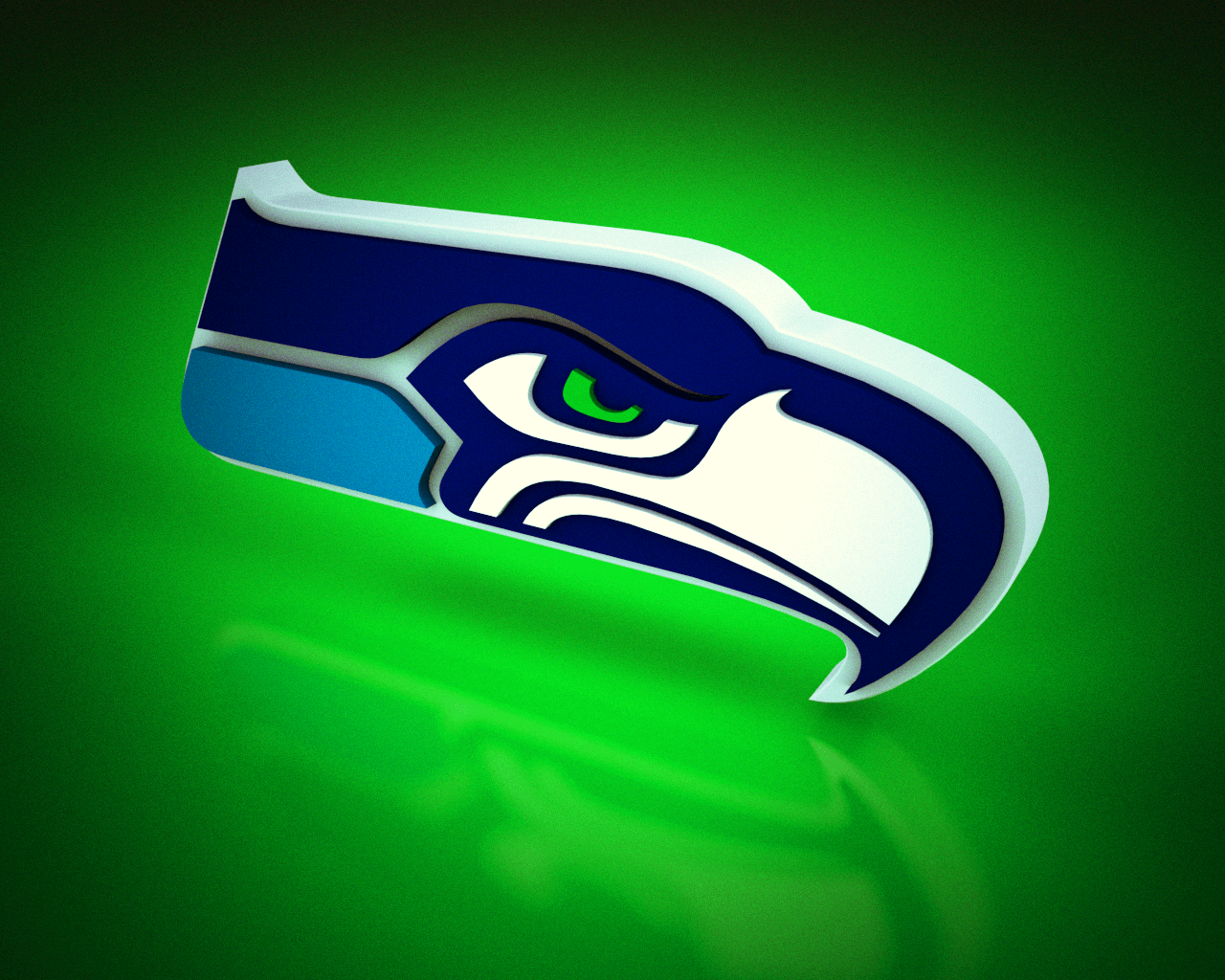 1280x1024 Biểu trưng Seattle Seahawks màu xanh lá cây