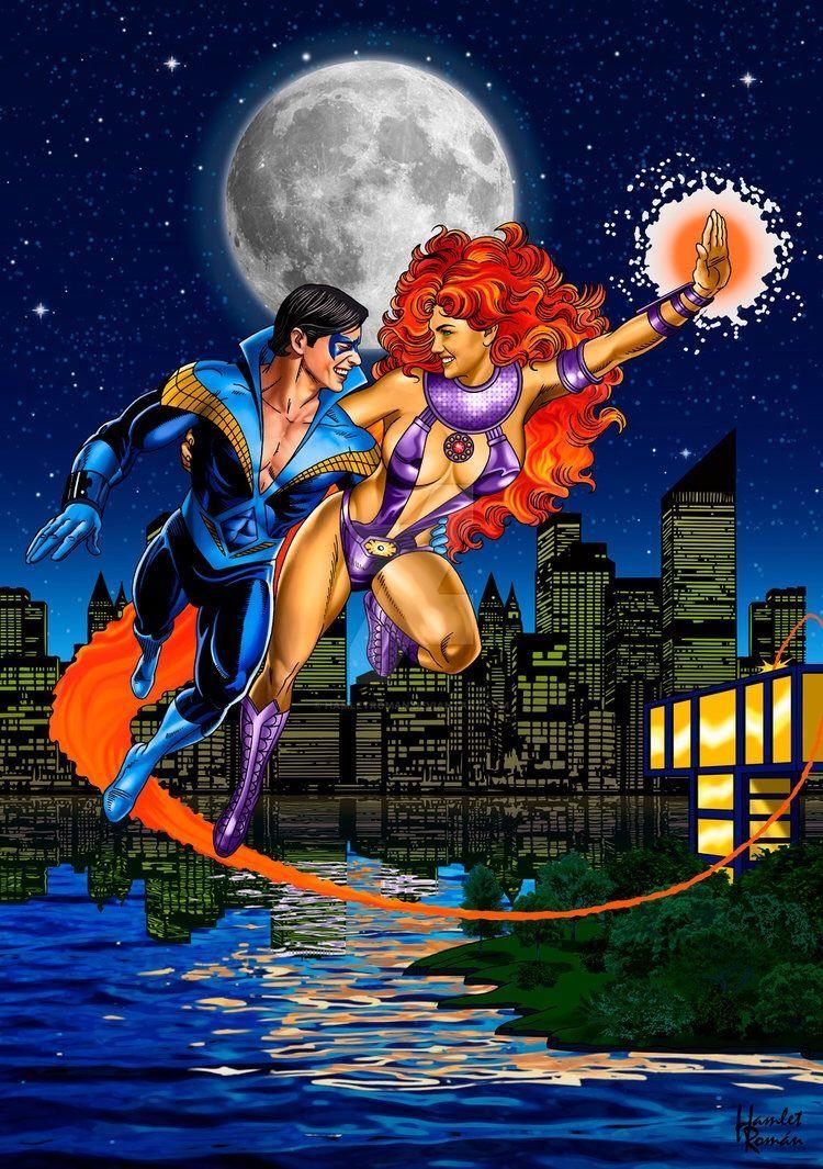 750x1065 manof2moro. Nightwing and starfire, Nightwing, Starfire