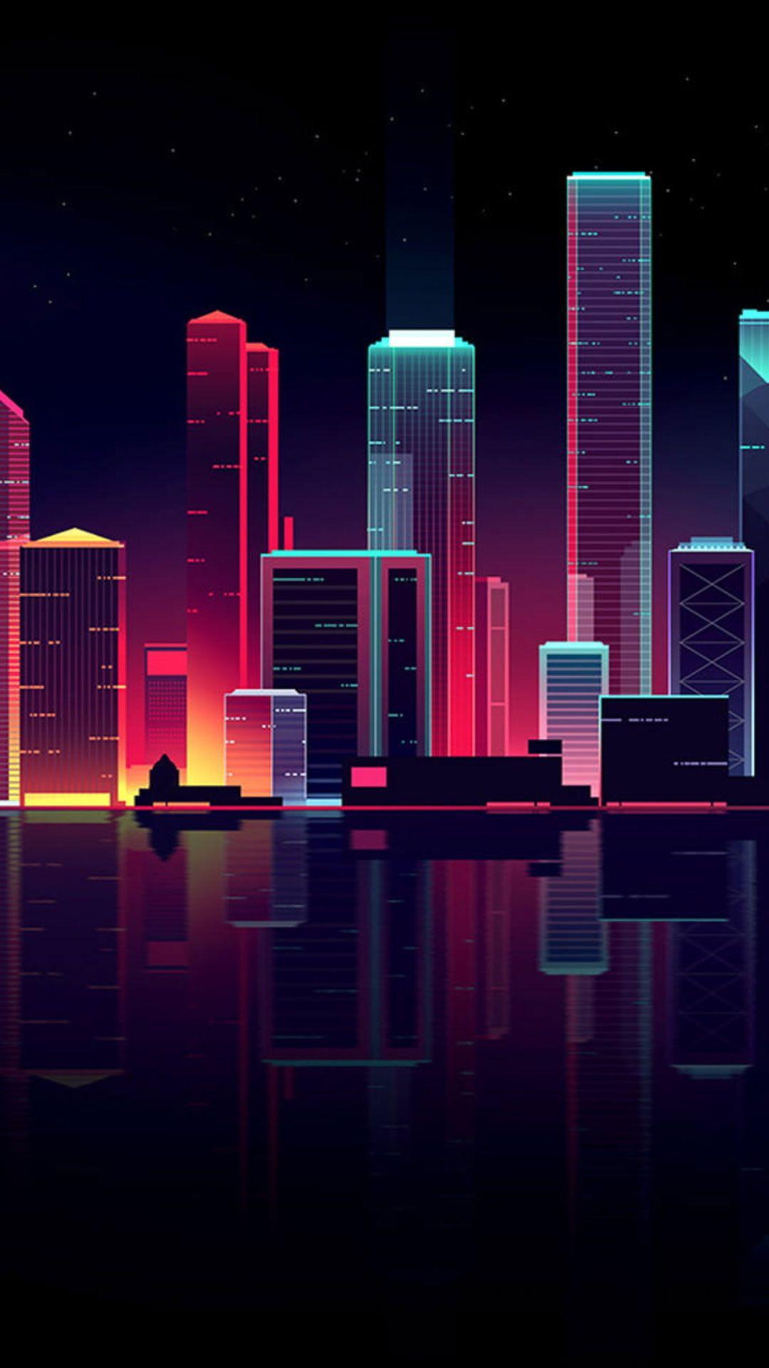 Anime Neon City Wallpapers - Top Free Anime Neon City Backgrounds
