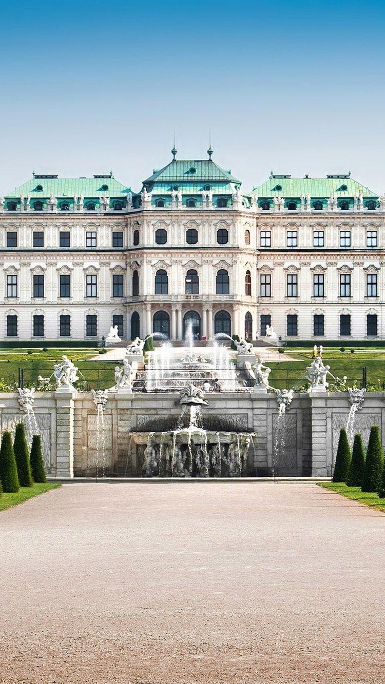 750x1334 Austria, Vienna, Palace, Fountains, Sculpture, Lawn 750x1334 IPhone 8 7 6 6S Wallpaper, Background, Picture, Image