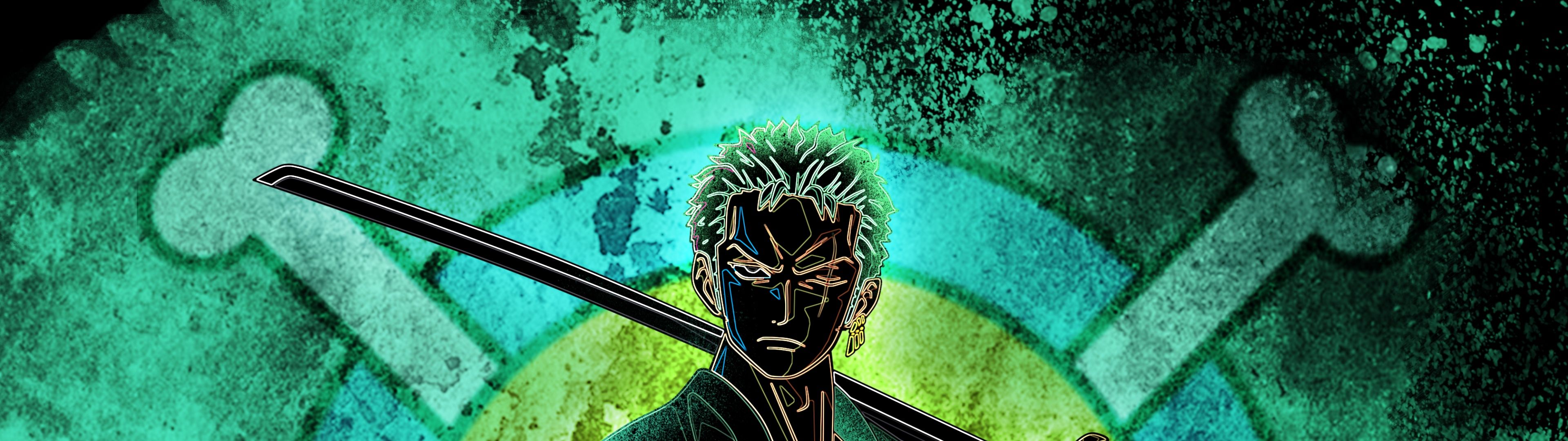 3840x1080 One Piece Wallpaper 4K, Roronoa Zoro, Straw Hat Pirates