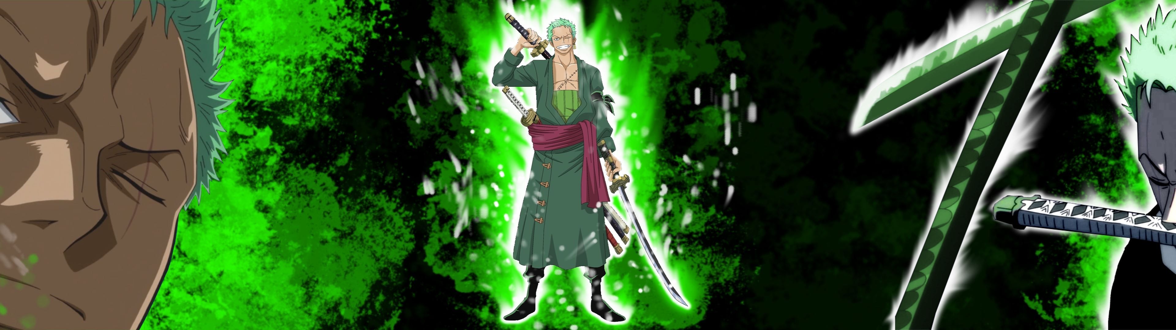 3840x1080 One Piece Zoro Triple Monitor Wallpaper HD • Image • WallpaperFusion by Binary Fortress Software