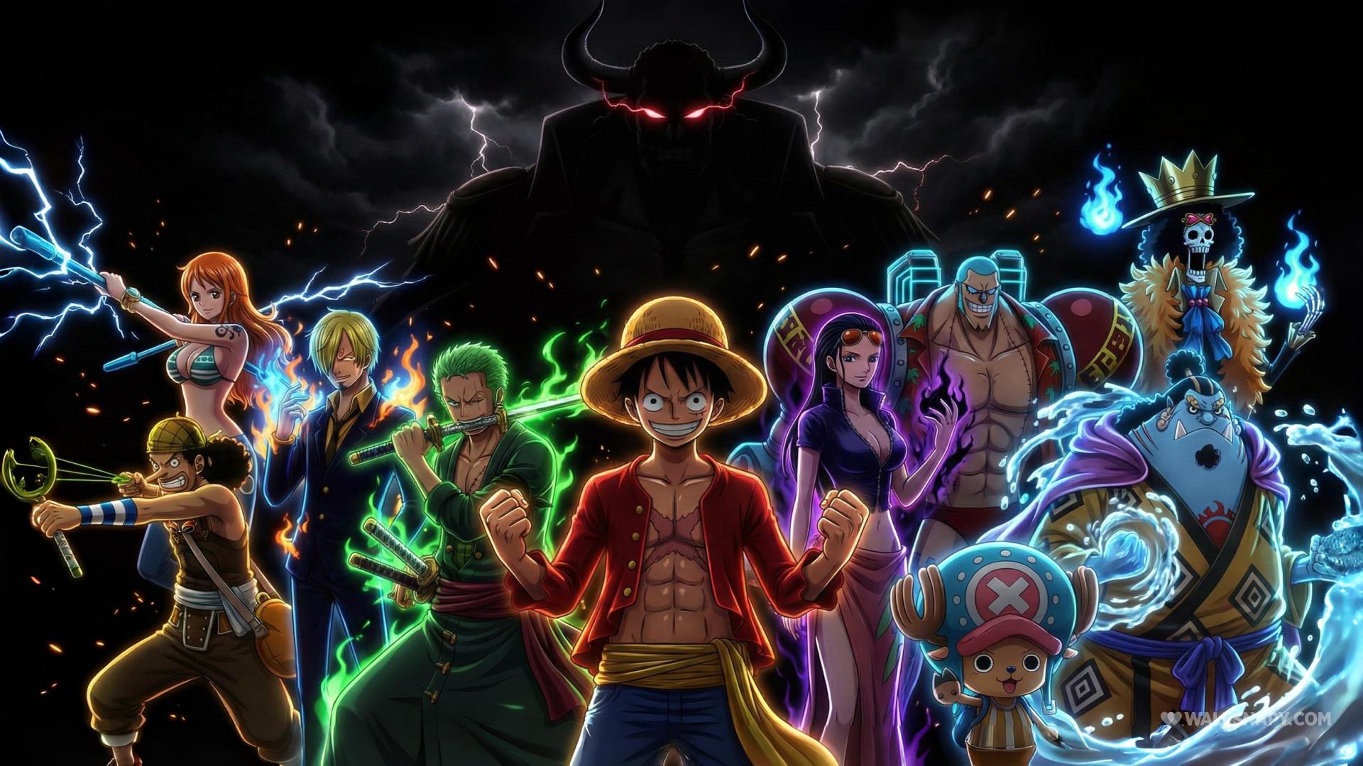 1920x1080 One piece legendary straw hat crew cinematic HD amoled wallpaper