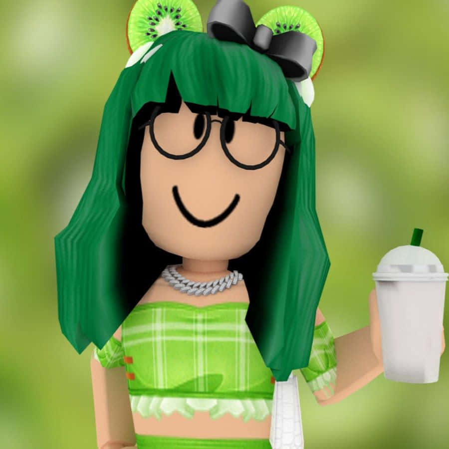900x900 Download Green Girl Roblox PFP Wallpaper