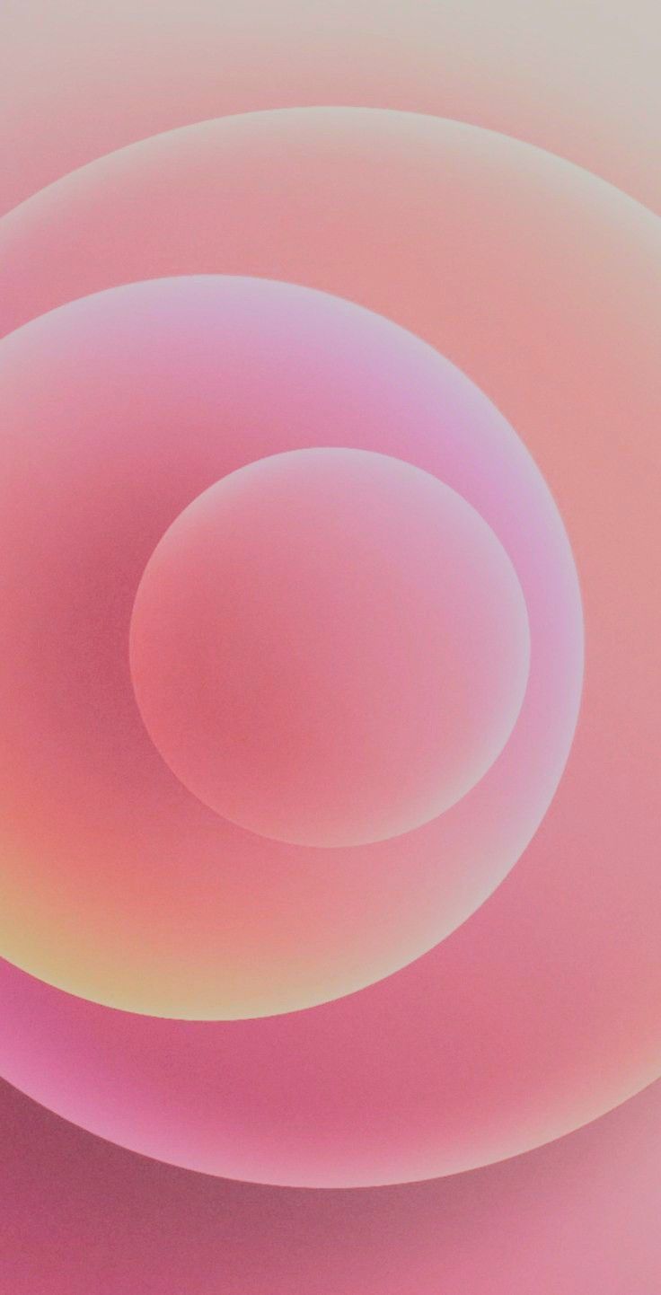 736x1442 Pink and Yellow Abstract Circles Wallpaper. Abstract circle design, Abstract pink gradient circles, Creative digital art inspiration