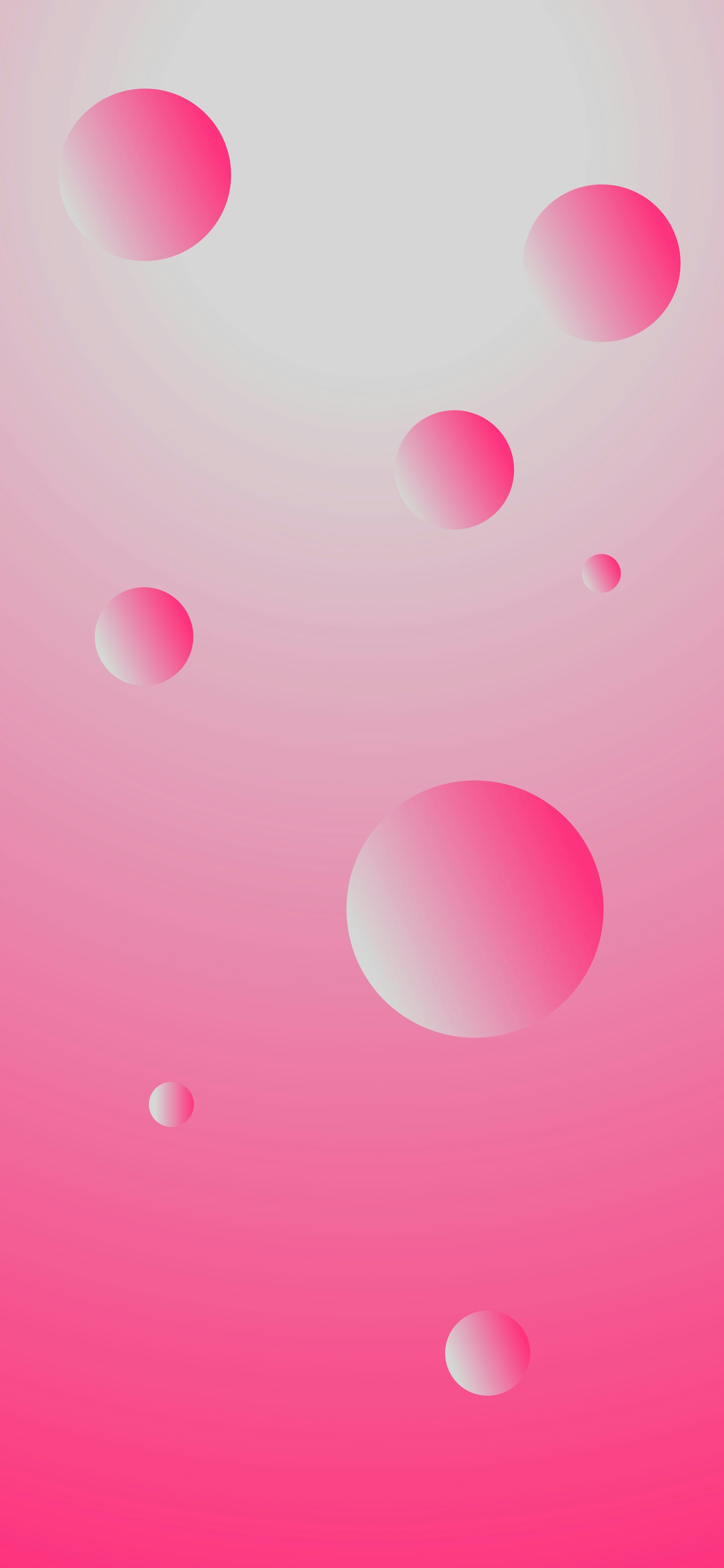 3000x6492 A pink background with circles and bubbles photo
