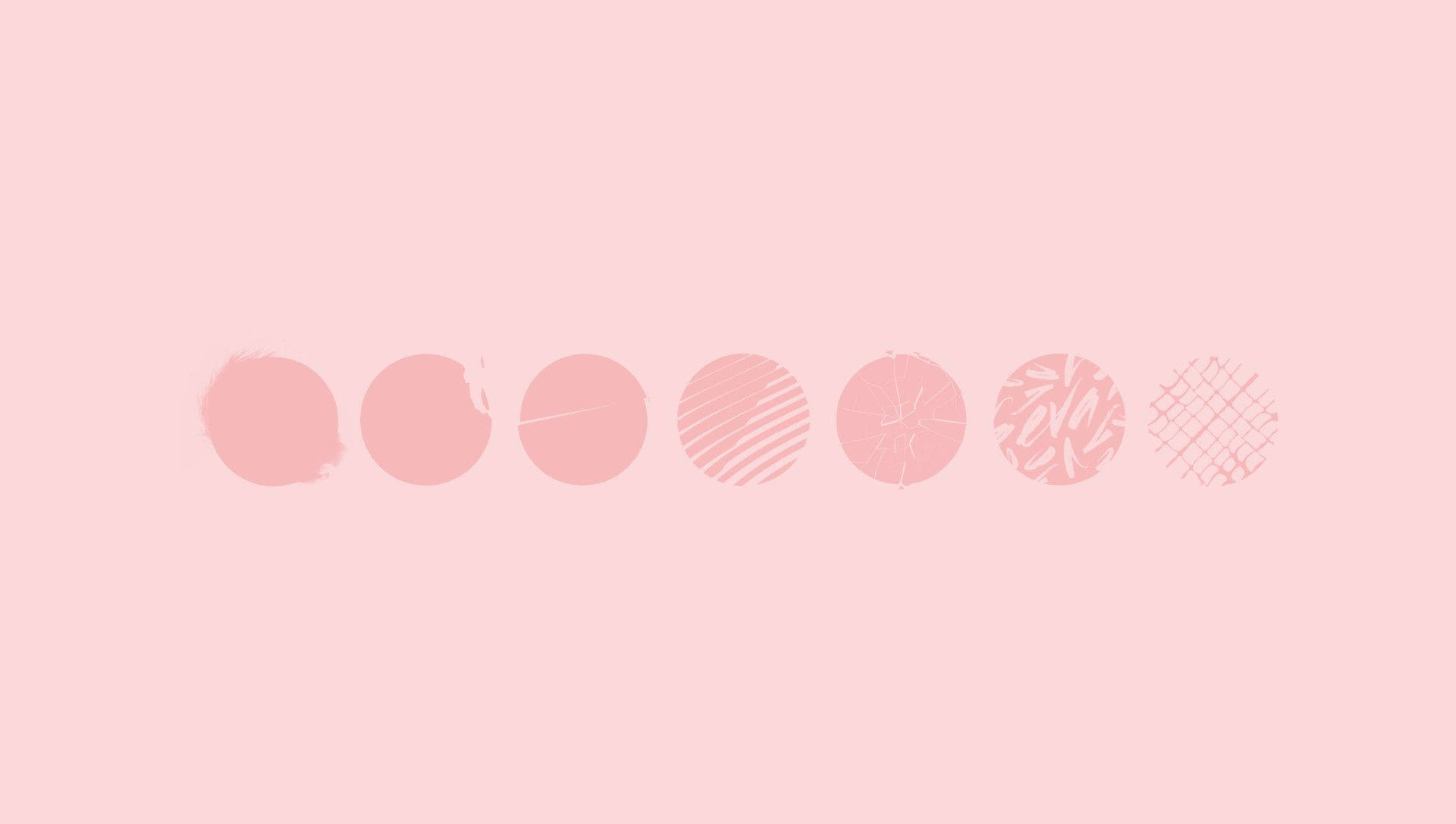 1920x1086 Circle Prints Aesthetic Pink Desktop Wallpaper