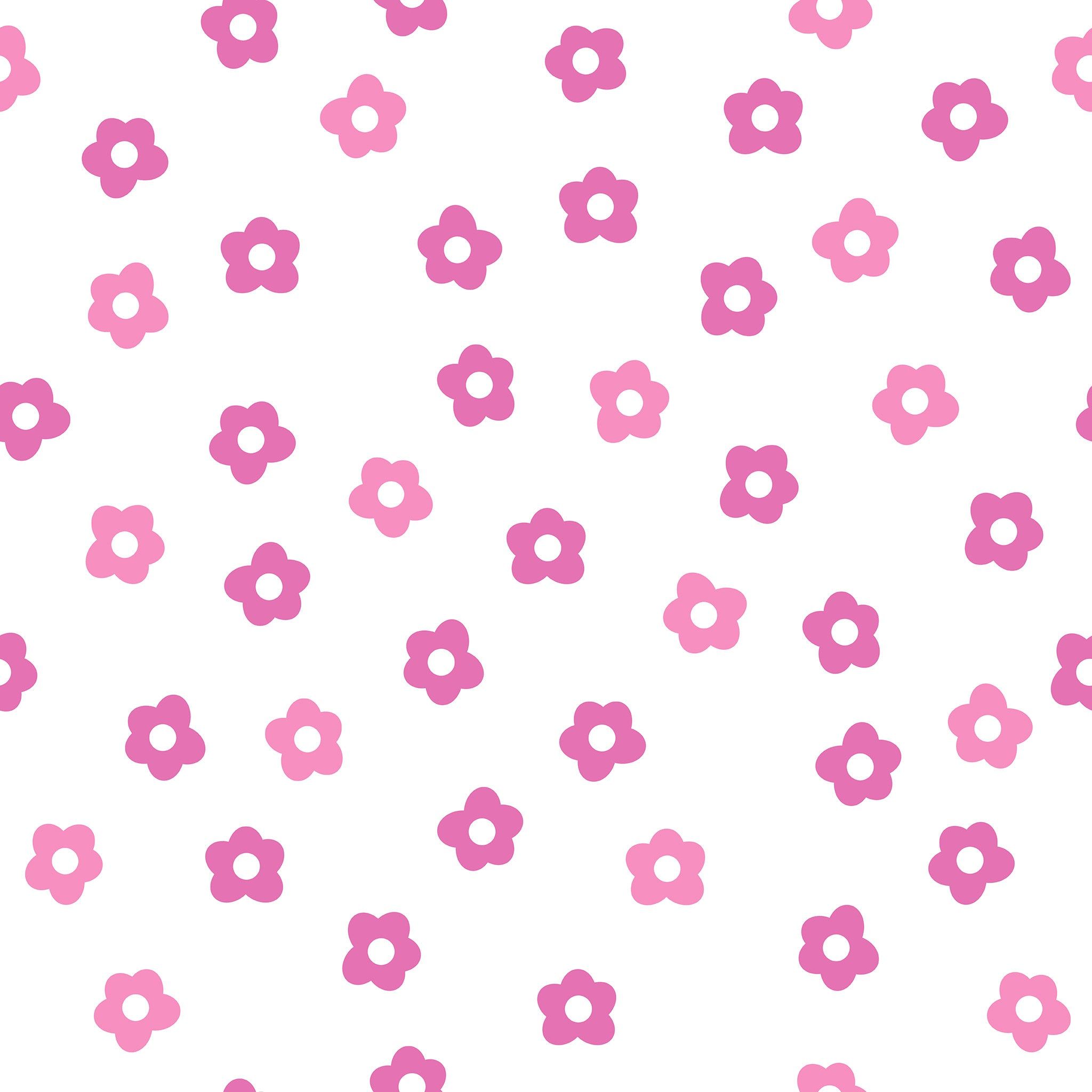 2048x2048 Pink & White Daisy Peel and Stick Wallpaper Dot (Pink) ft (h) x 19
