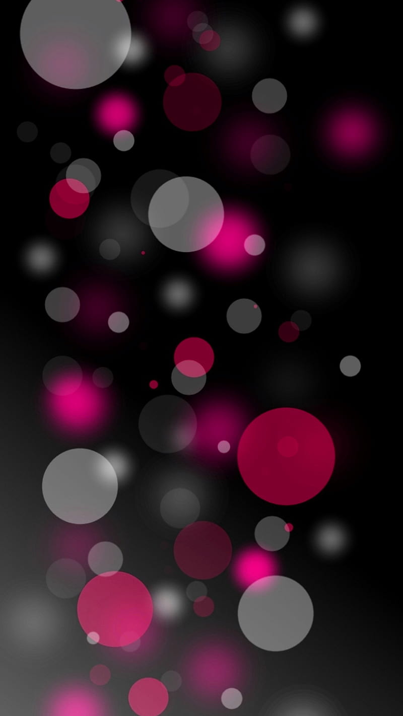 800x1422 Pink dots, circle, gray, bubble, desenho, HD phone wallpaper