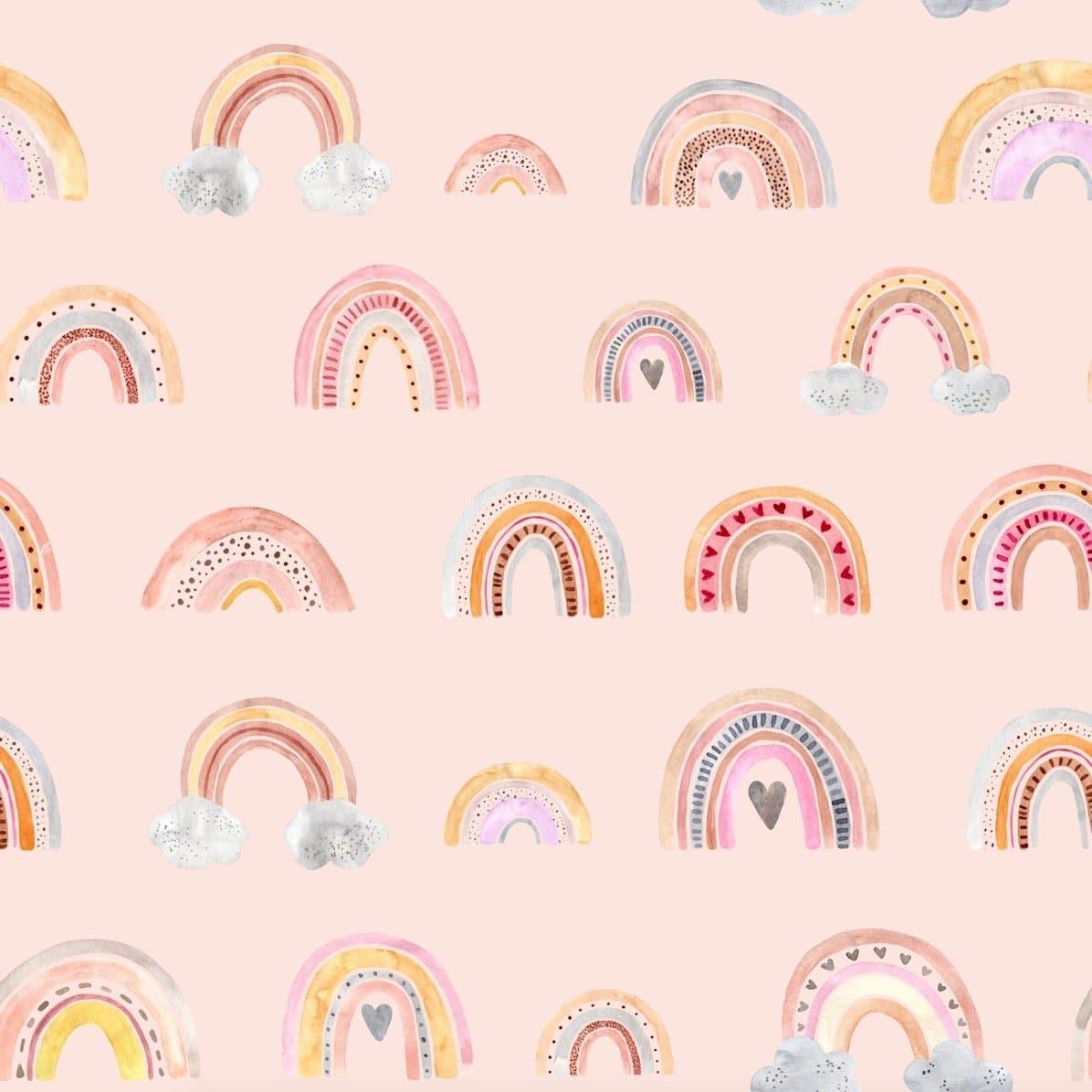 1196x1196 Pink & Multicolor Rainbows Wallpaper's Rainbows ft (h) x 19