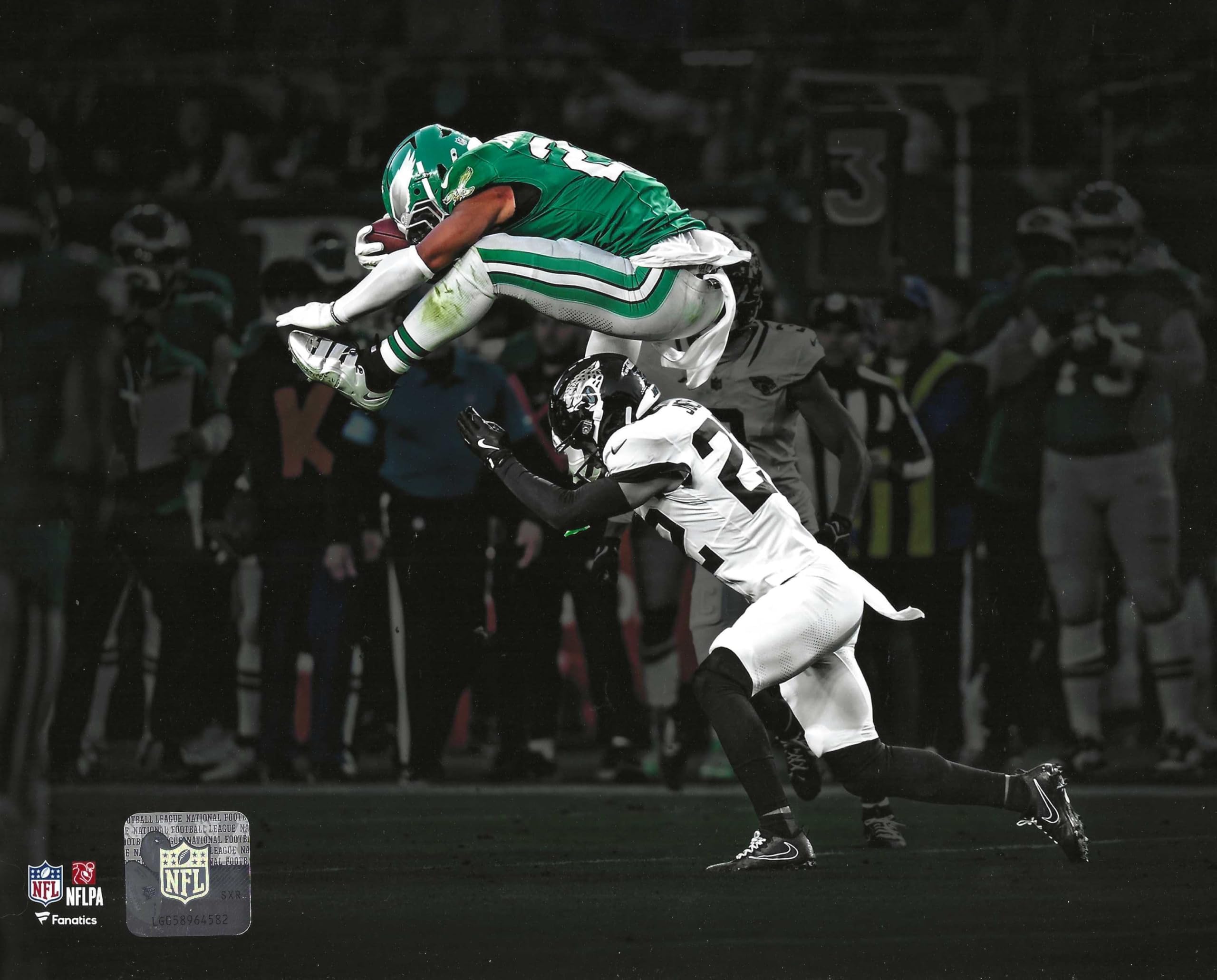 2560x2062 Philadelphia Eagles Football Wall Poster, Saquon Barkley, 8x10. The Reverse Hurdle, Eagles Wall & Room Decor, Eagles Posters for Walls, Gift, & Bedroom, 8x10 Prints Sports Memorabilia at Amazon's Sports Collectibles