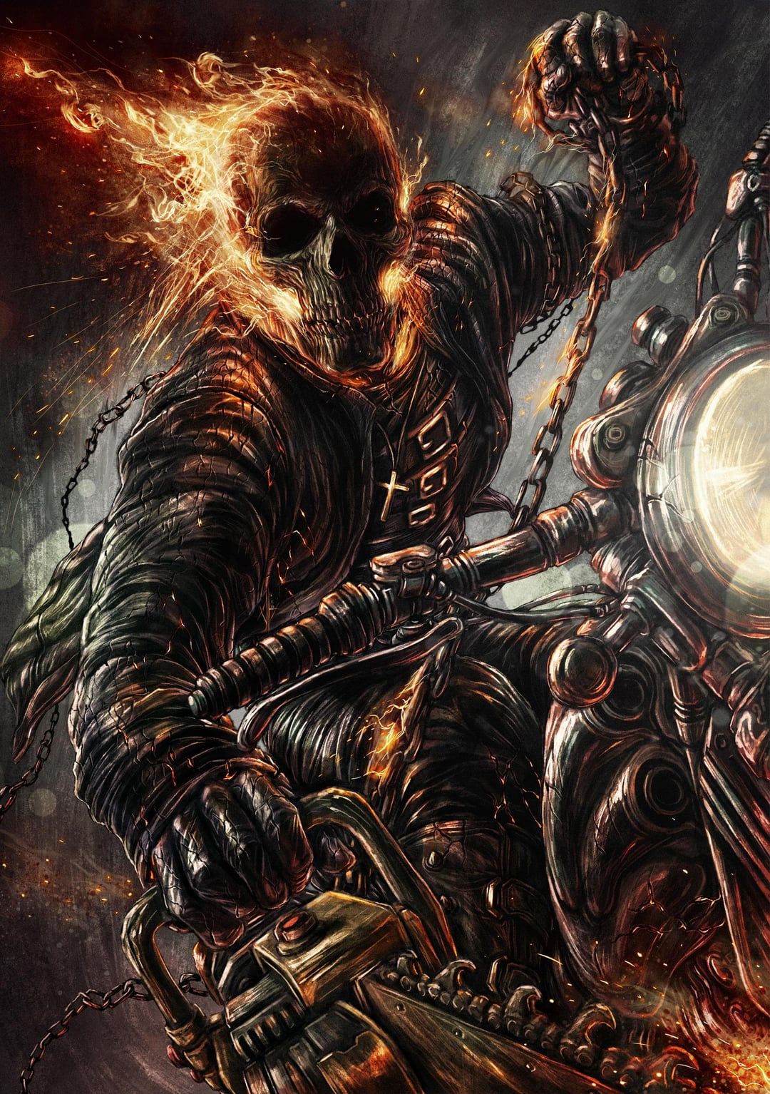 1080x1534 Road Kill Fan Art By Me (instagram.com Vamkire_trannel) Blaze, GHOST RIDER, With A Chainsaw!!!